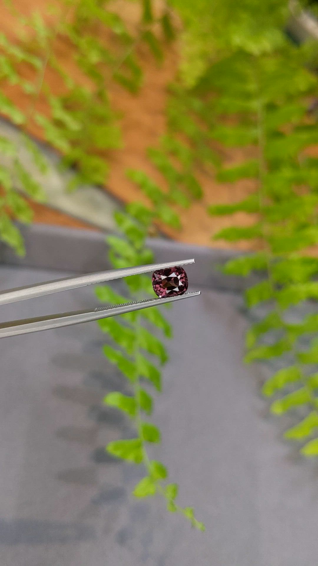 1.28 Ct. Purplish Red Spinel from Burma (Myanmar) Size Video