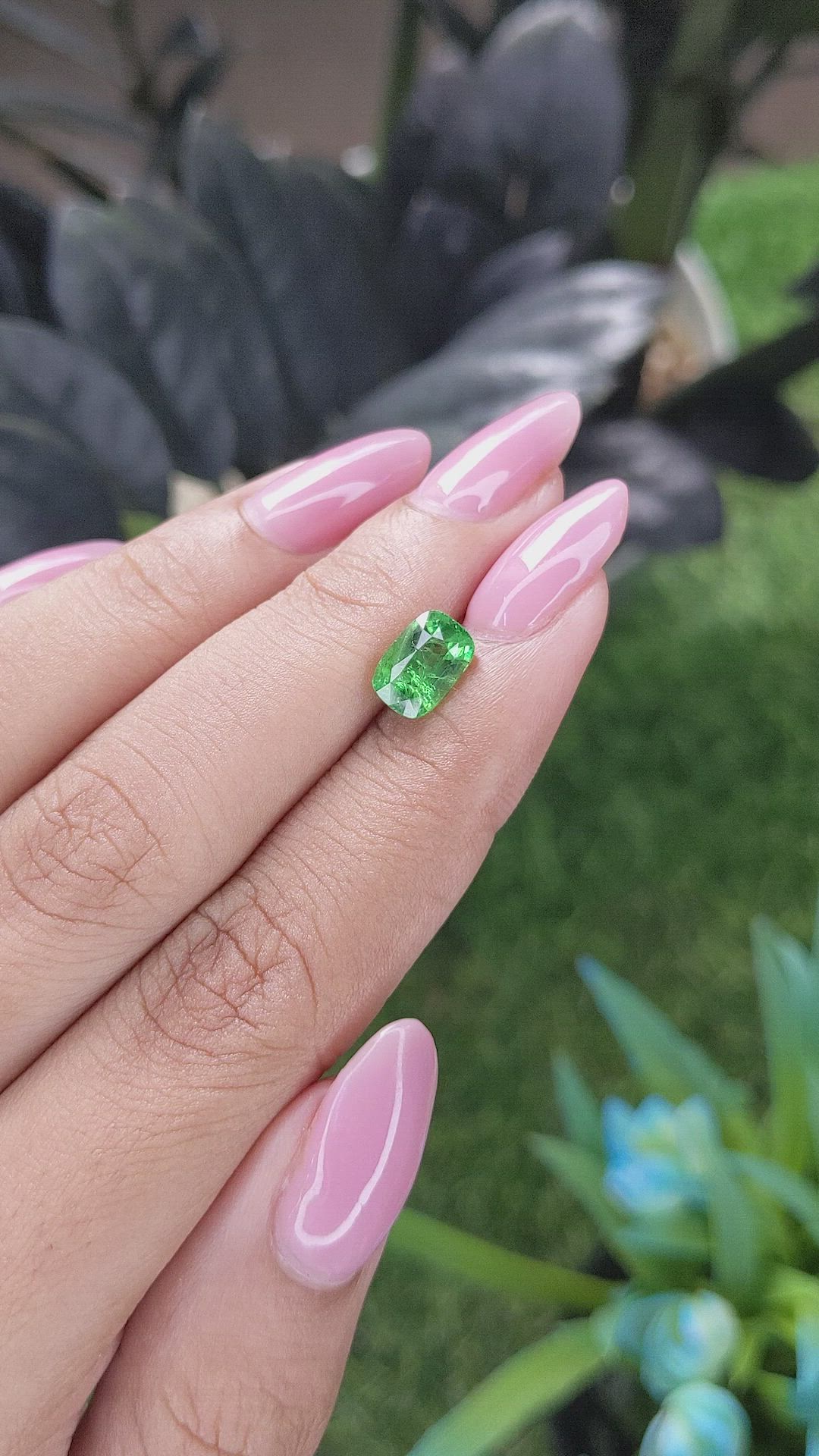 2.03 Ct. Tsavorite Garnet from Tanzania Size Video