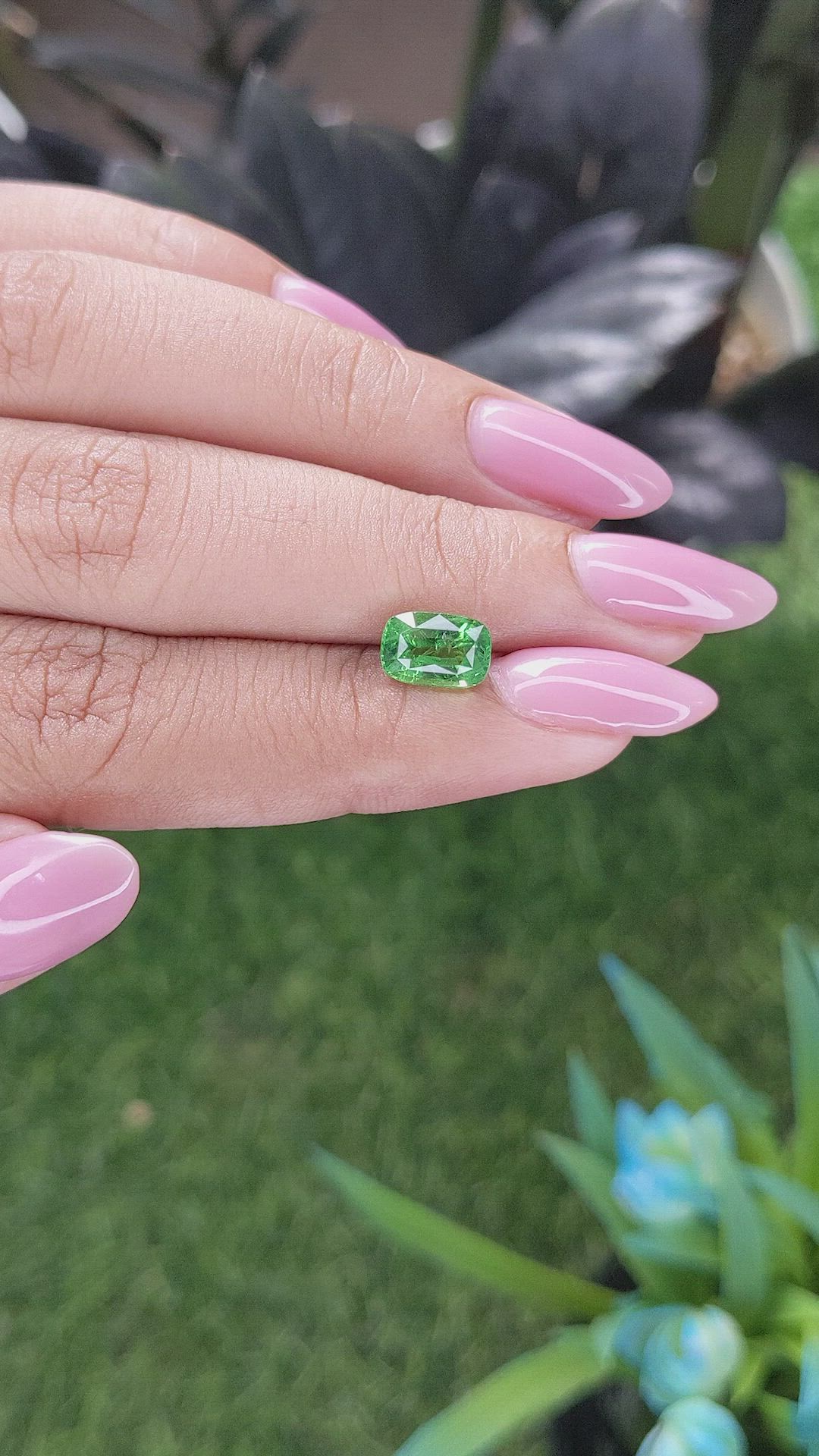 2.03 Ct. Tsavorite Garnet from Tanzania Size Video