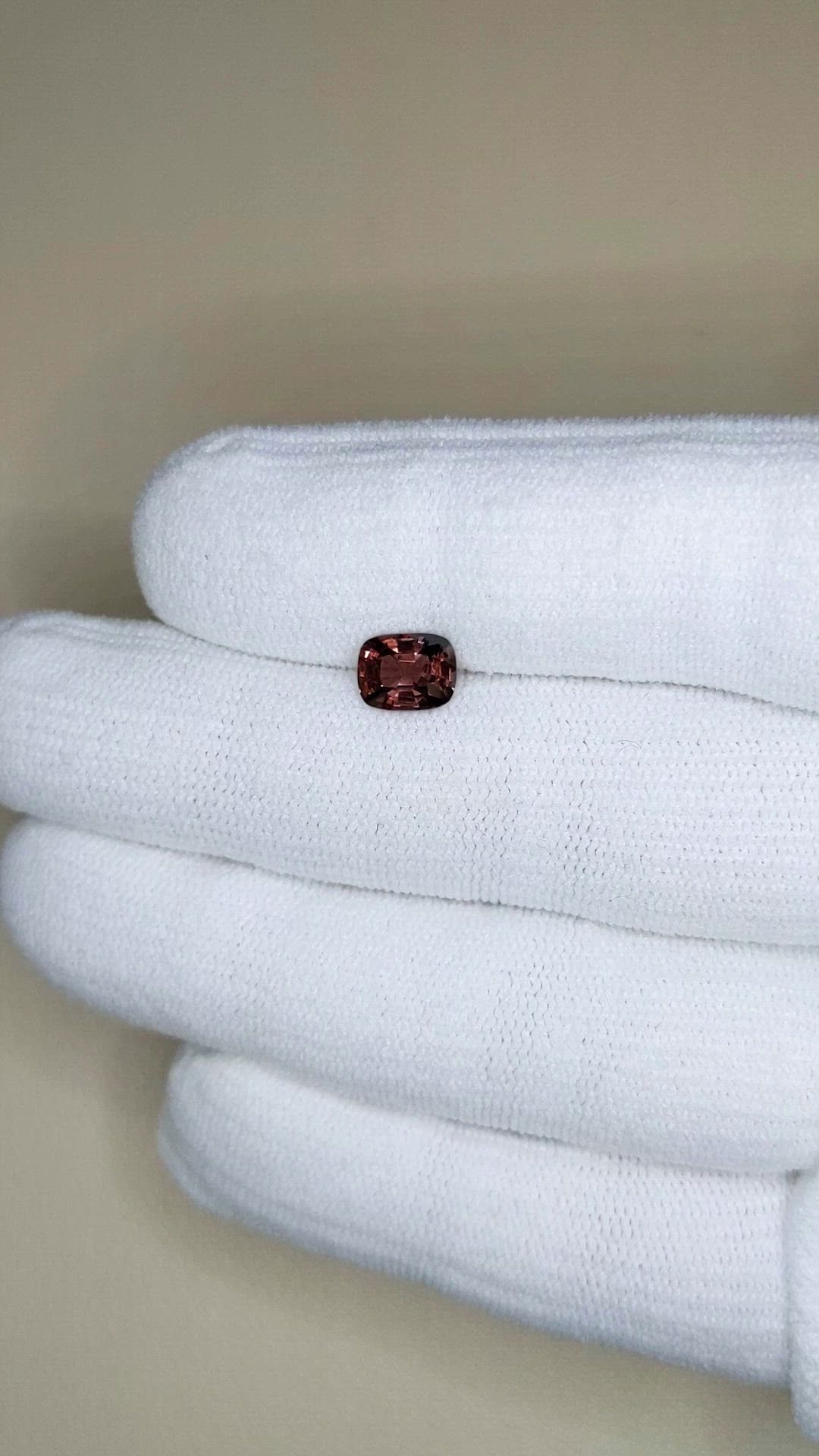 1.12 Ct. Red Spinel from Burma (Myanmar) Size Video