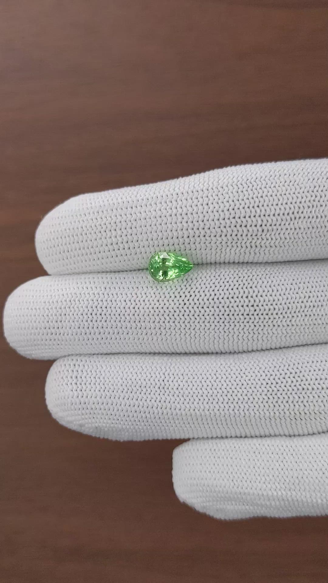 1.65 Ct. Green Grossular Garnet from Tanzania Size Video