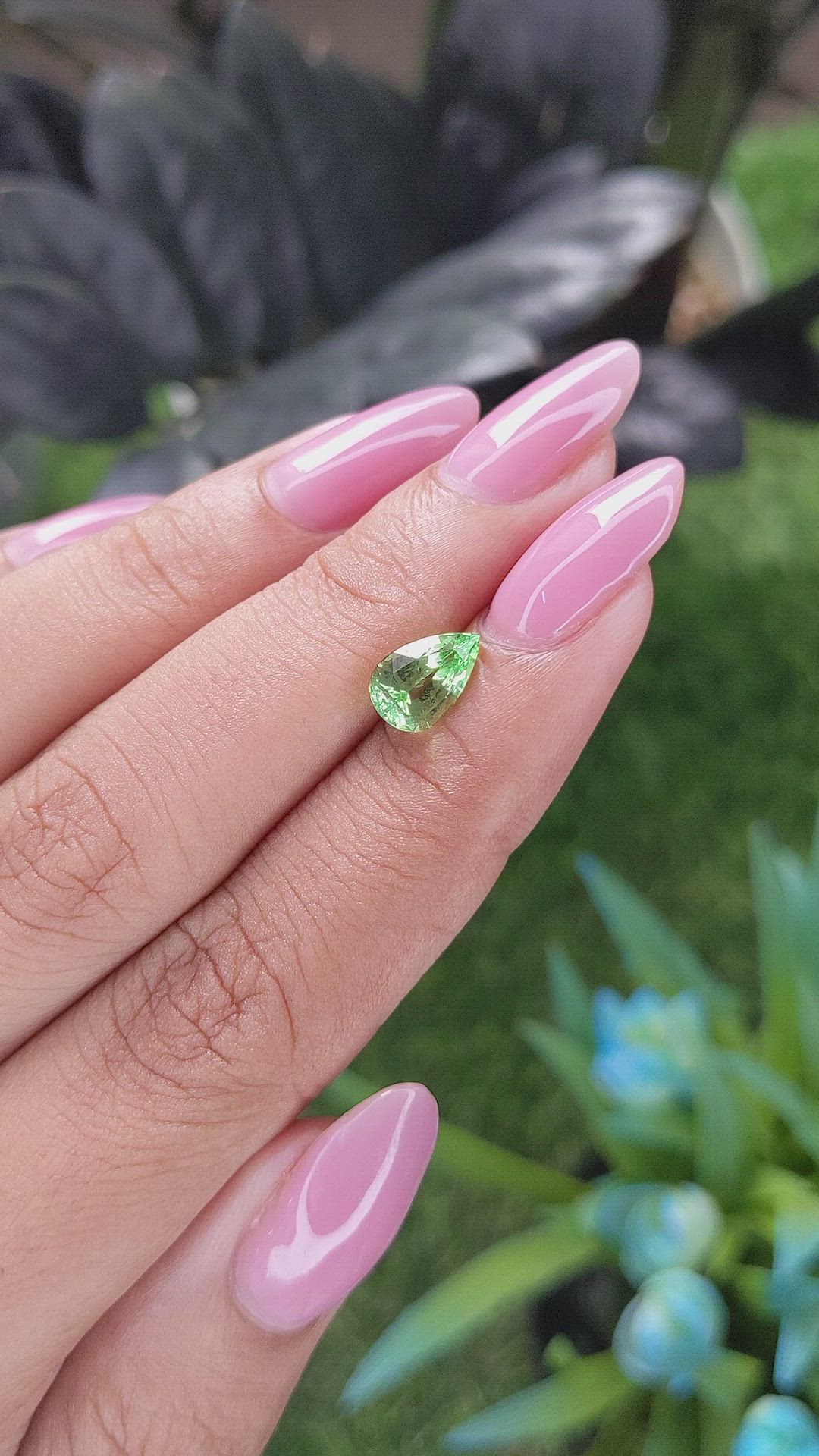 1.65 Ct. Green Grossular Garnet from Tanzania Size Video