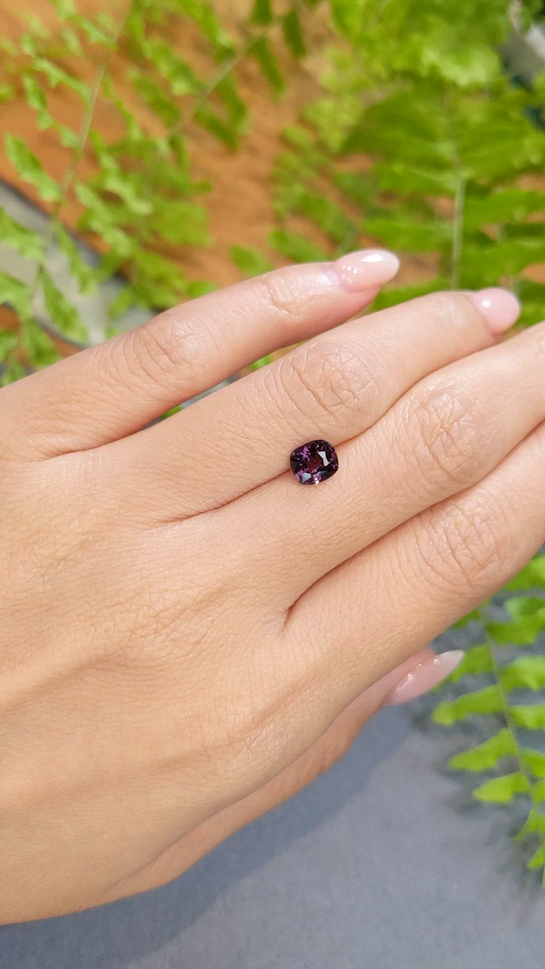 1.10 Ct. Purple Spinel from Burma (Myanmar) Size Video