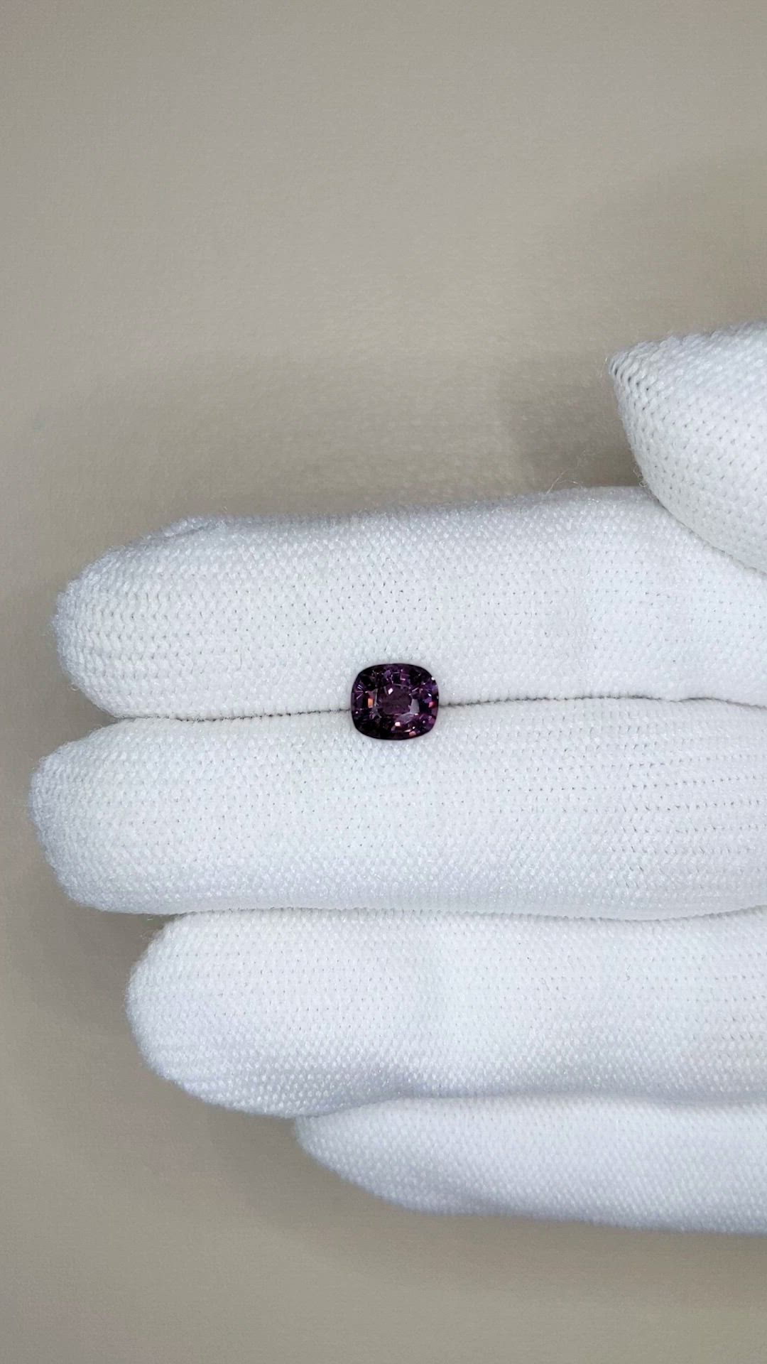 1.10 Ct. Purple Spinel from Burma (Myanmar) Size Video