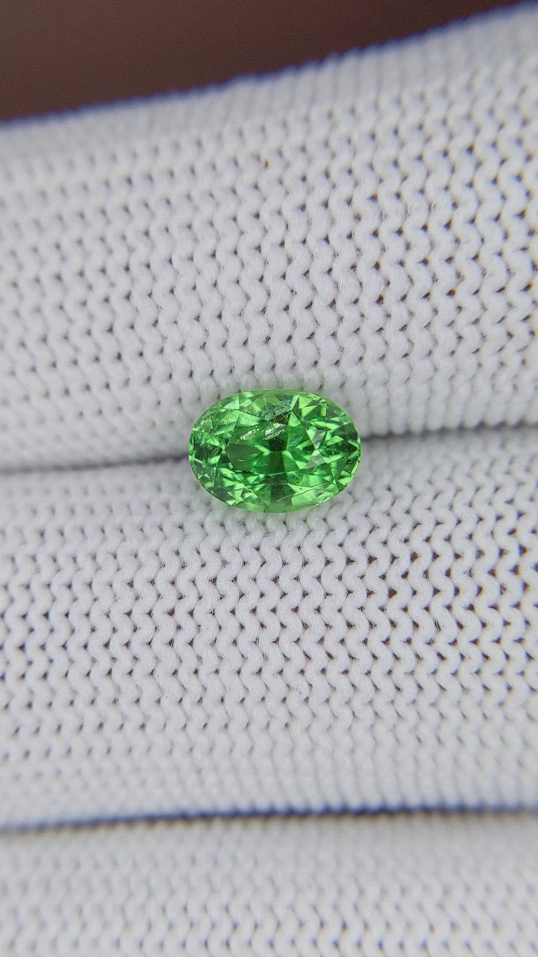 1.61 Ct. Tsavorite Garnet from Tanzania Size Video