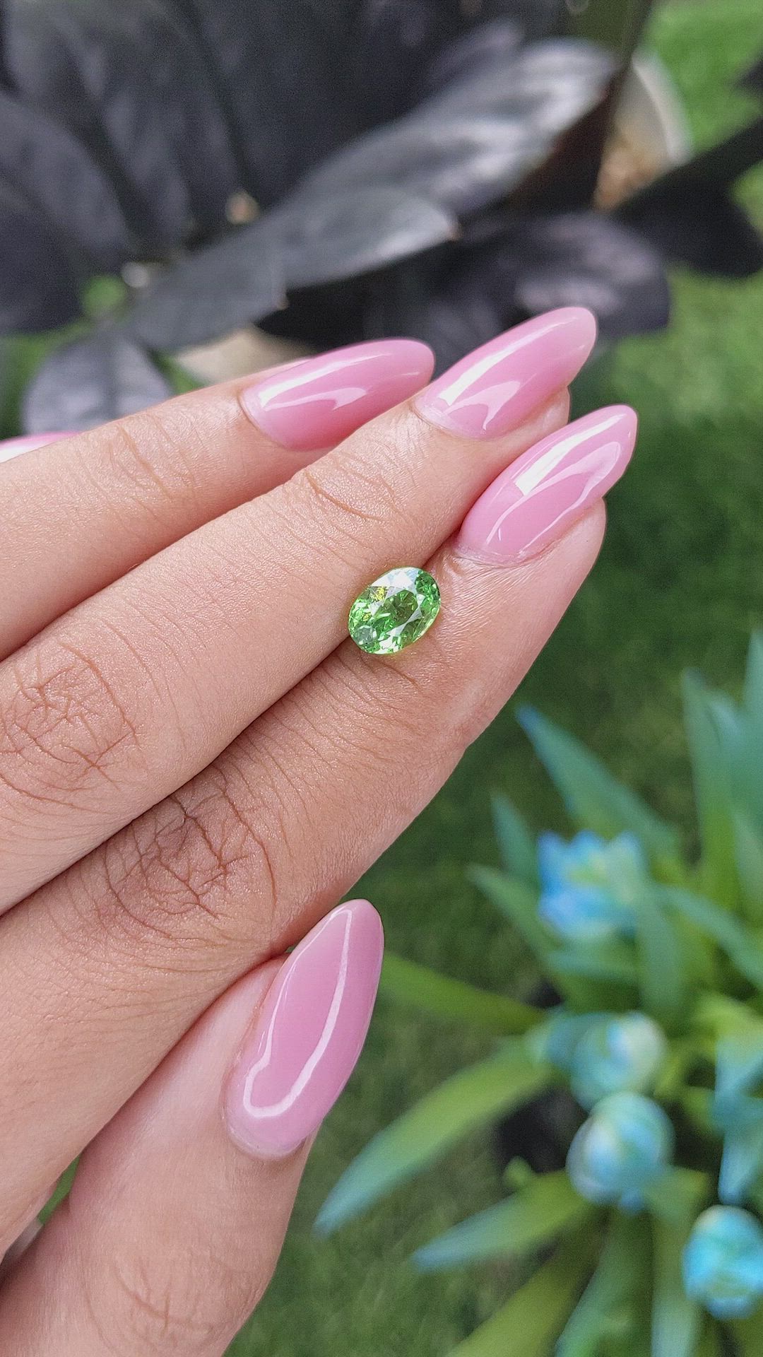 1.61 Ct. Tsavorite Garnet from Tanzania Size Video