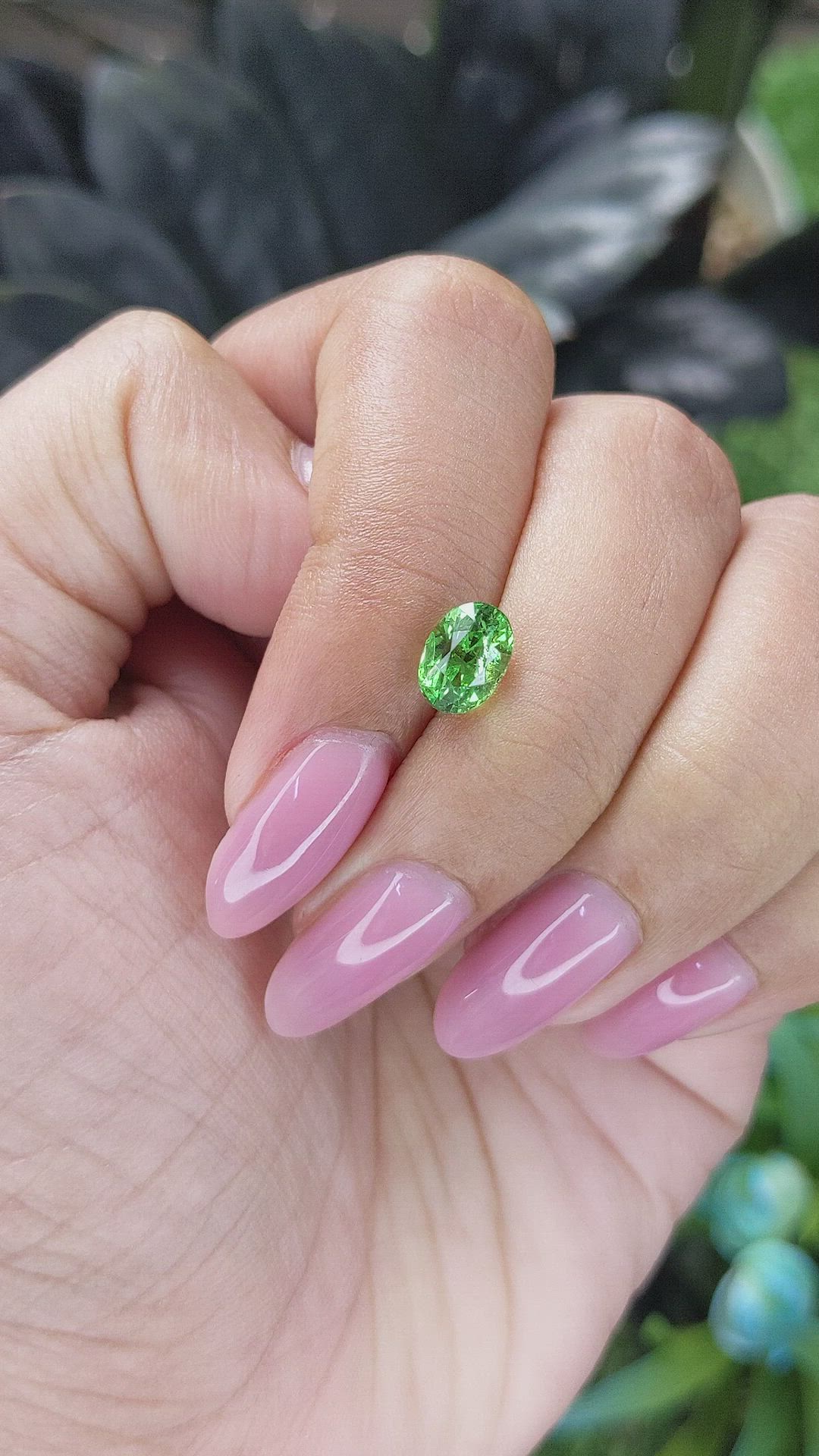 1.61 Ct. Tsavorite Garnet from Tanzania Size Video
