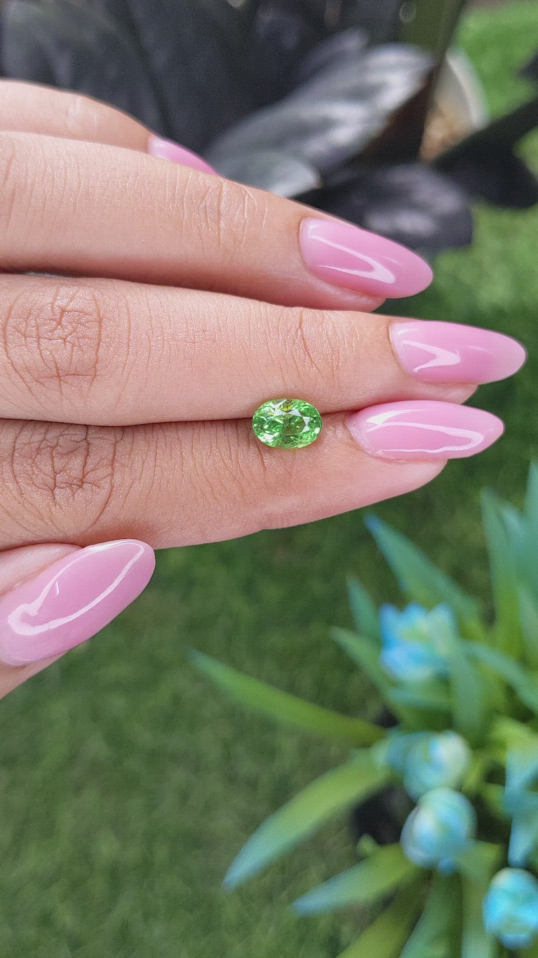 1.61 Ct. Tsavorite Garnet from Tanzania Size Video