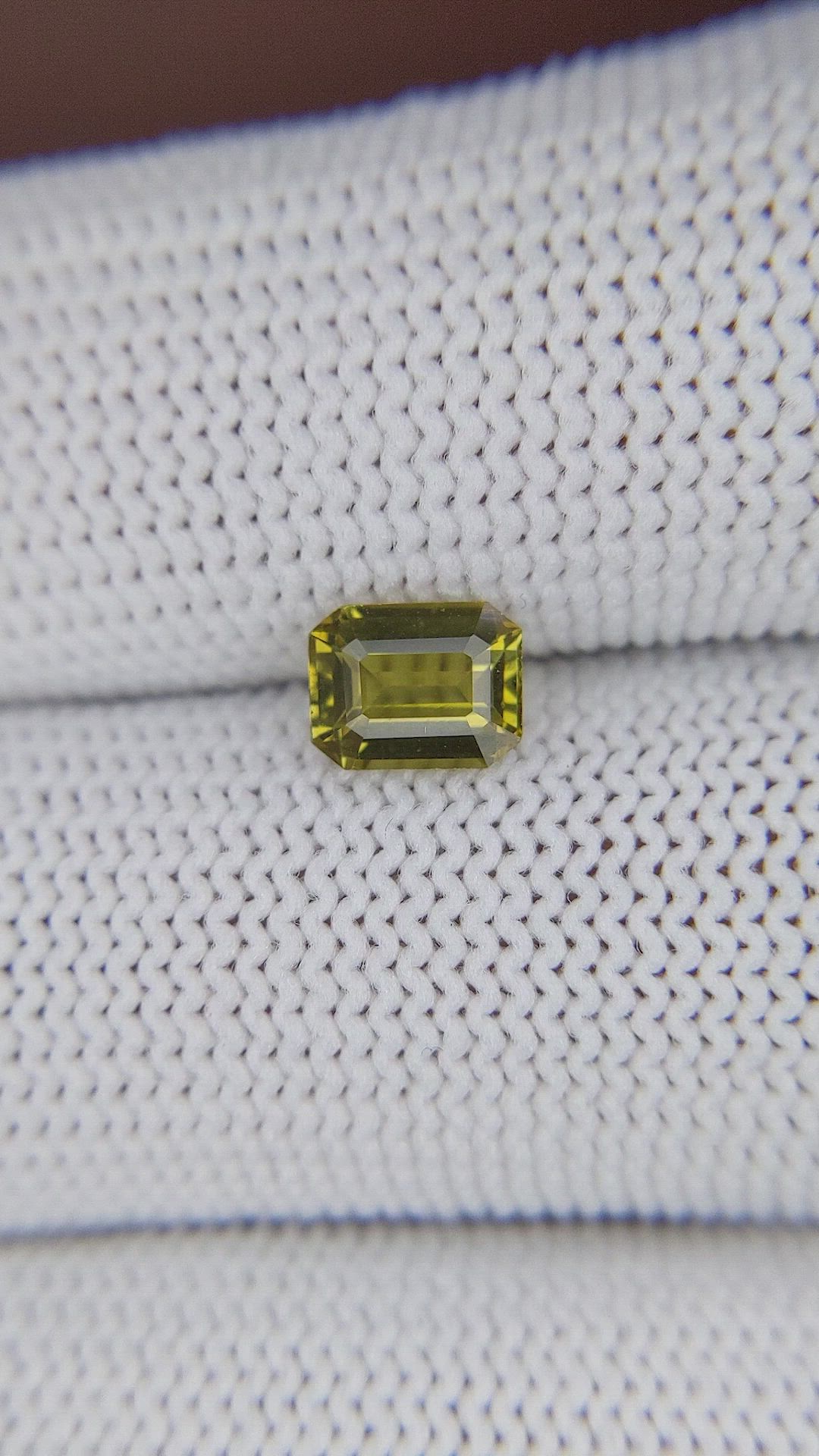 1.01 Ct. Yellowish Green Chrysoberyl from Ceylon (Sri Lanka) Size Video