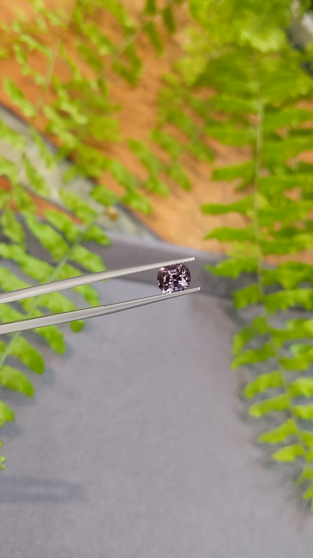 1.41 Ct. Purplish Grey Spinel from Burma (Myanmar) Size Video
