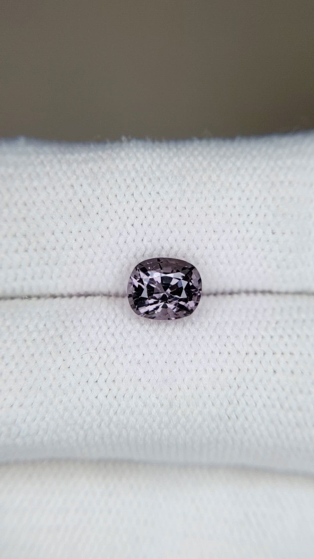 1.41 Ct. Purplish Grey Spinel from Burma (Myanmar) Size Video