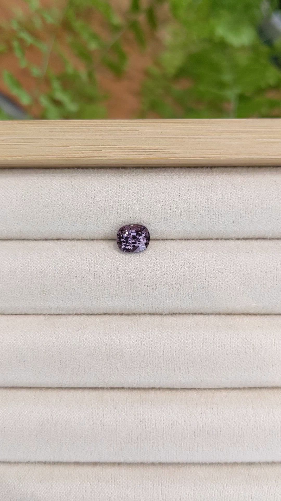 1.41 Ct. Purplish Grey Spinel from Burma (Myanmar) Size Video