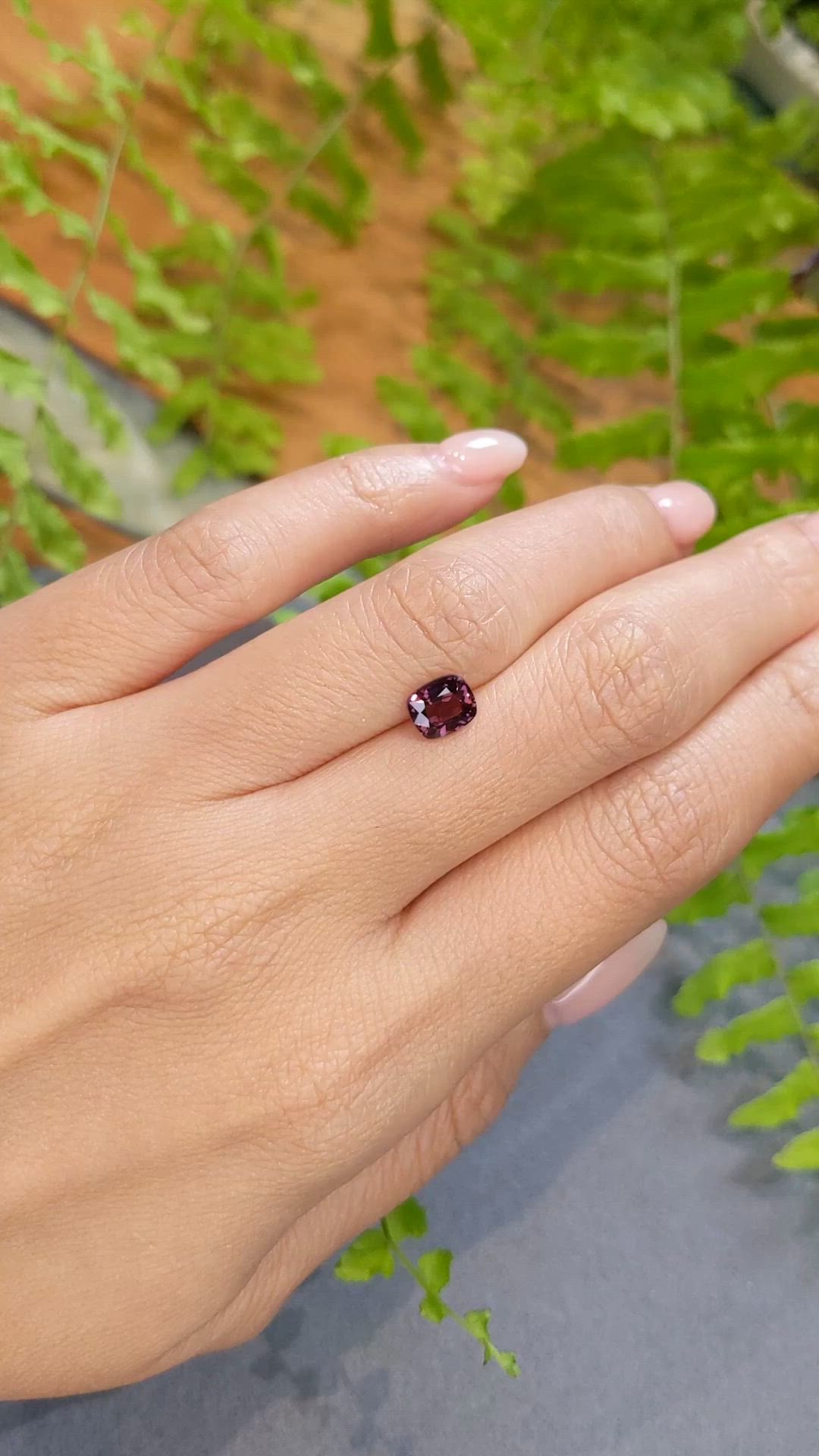 1.12 Ct. Pinkish Purple Spinel from Burma (Myanmar) Size Video