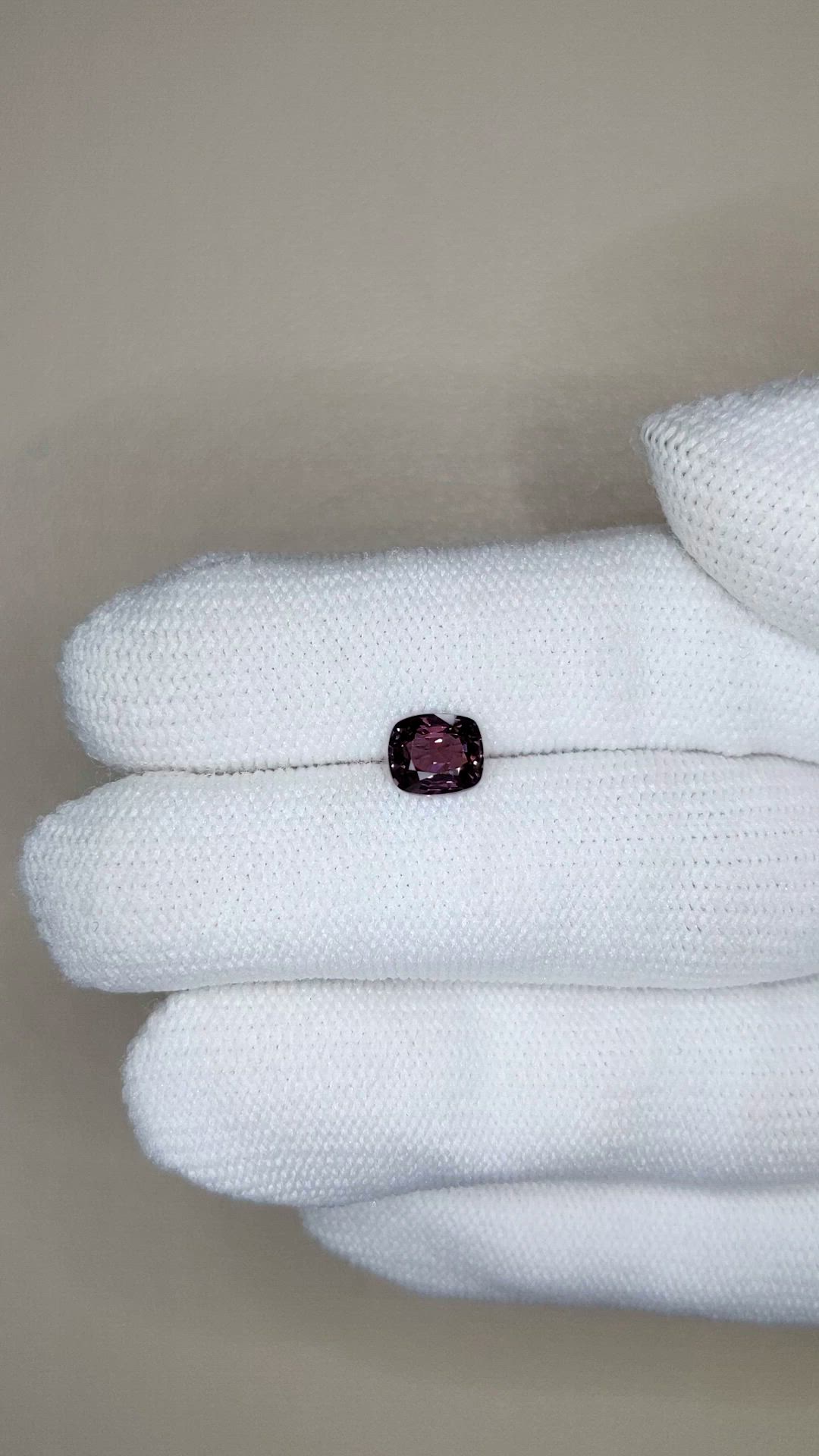 1.12 Ct. Pinkish Purple Spinel from Burma (Myanmar) Size Video