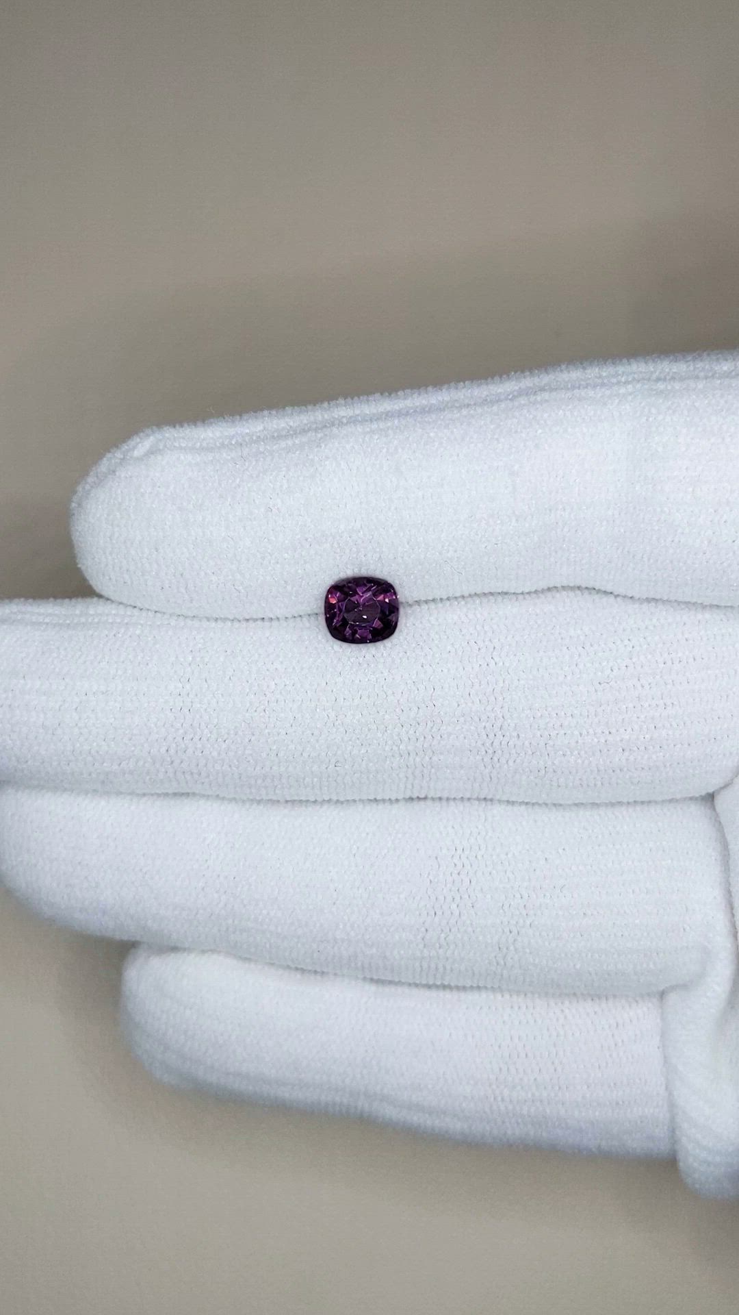 1.25 Ct. Purple Spinel from Burma (Myanmar) Size Video