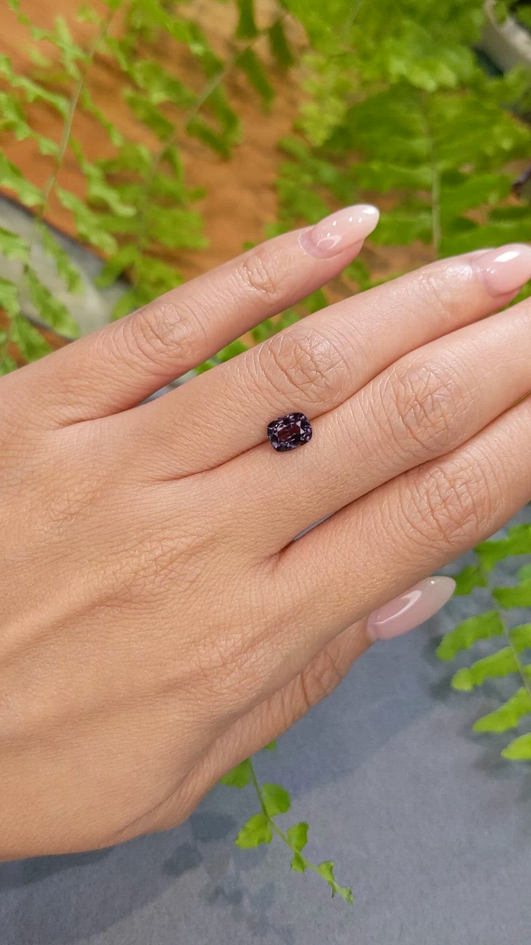 1.19 Ct. Purple Spinel from Burma (Myanmar) Size Video