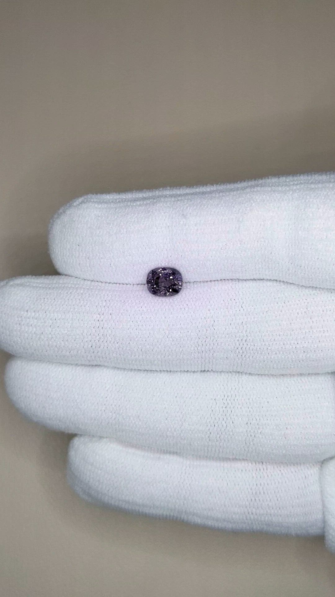 1.38 Ct. Purplish Grey Spinel from Burma (Myanmar) Size Video