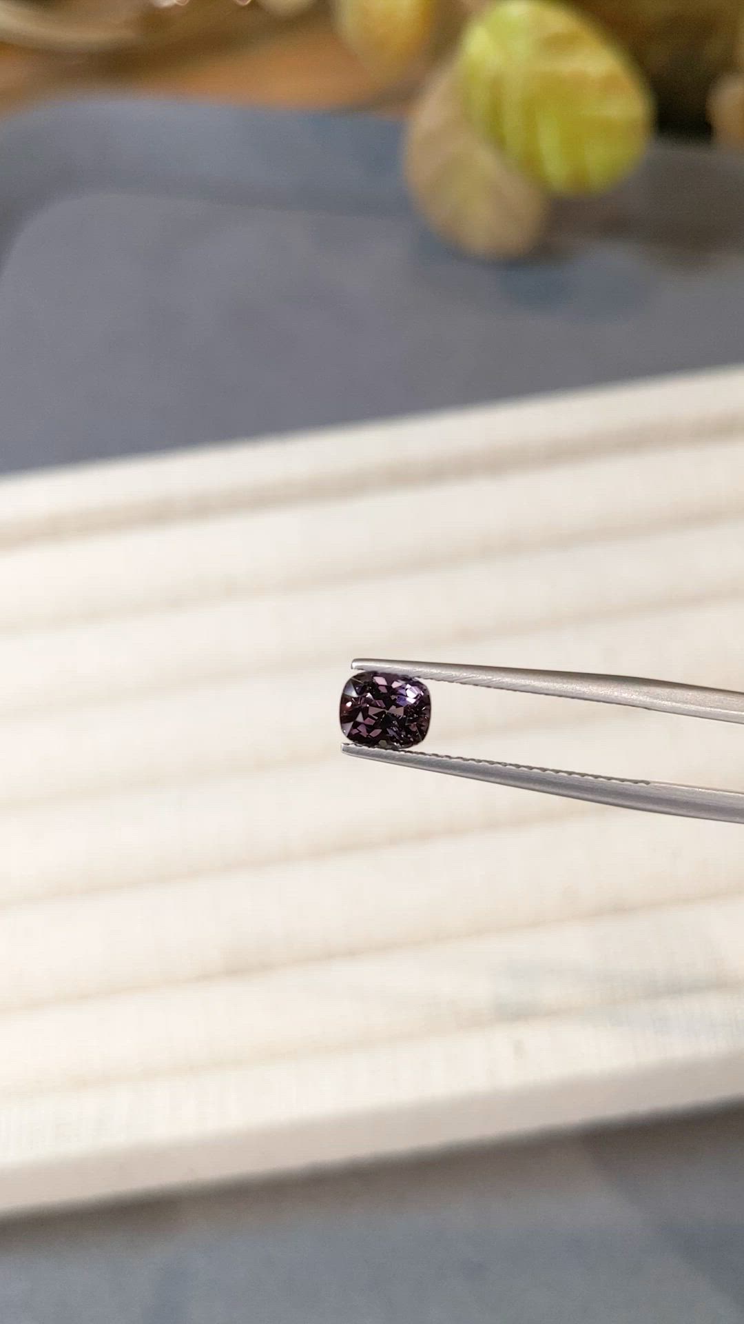 1.22 Ct. Purple Spinel from Burma (Myanmar) Size Video