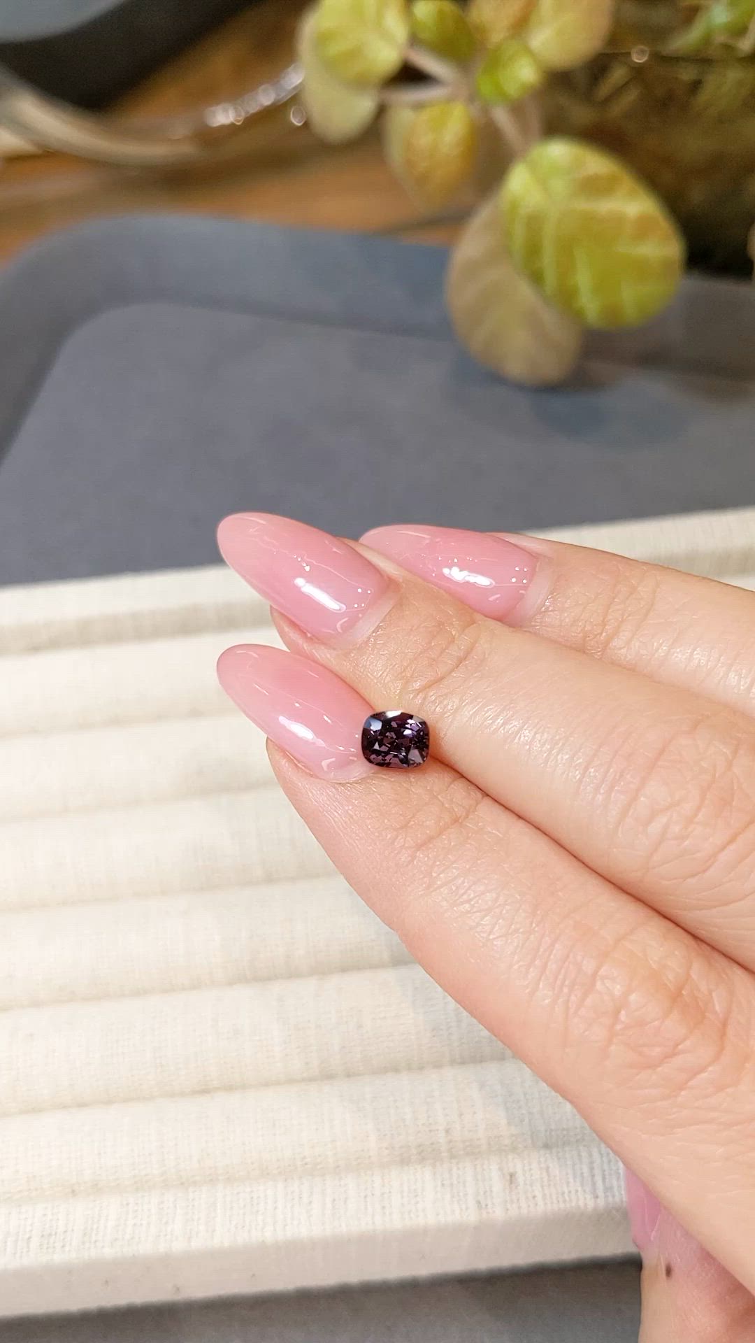 1.22 Ct. Purple Spinel from Burma (Myanmar) Size Video