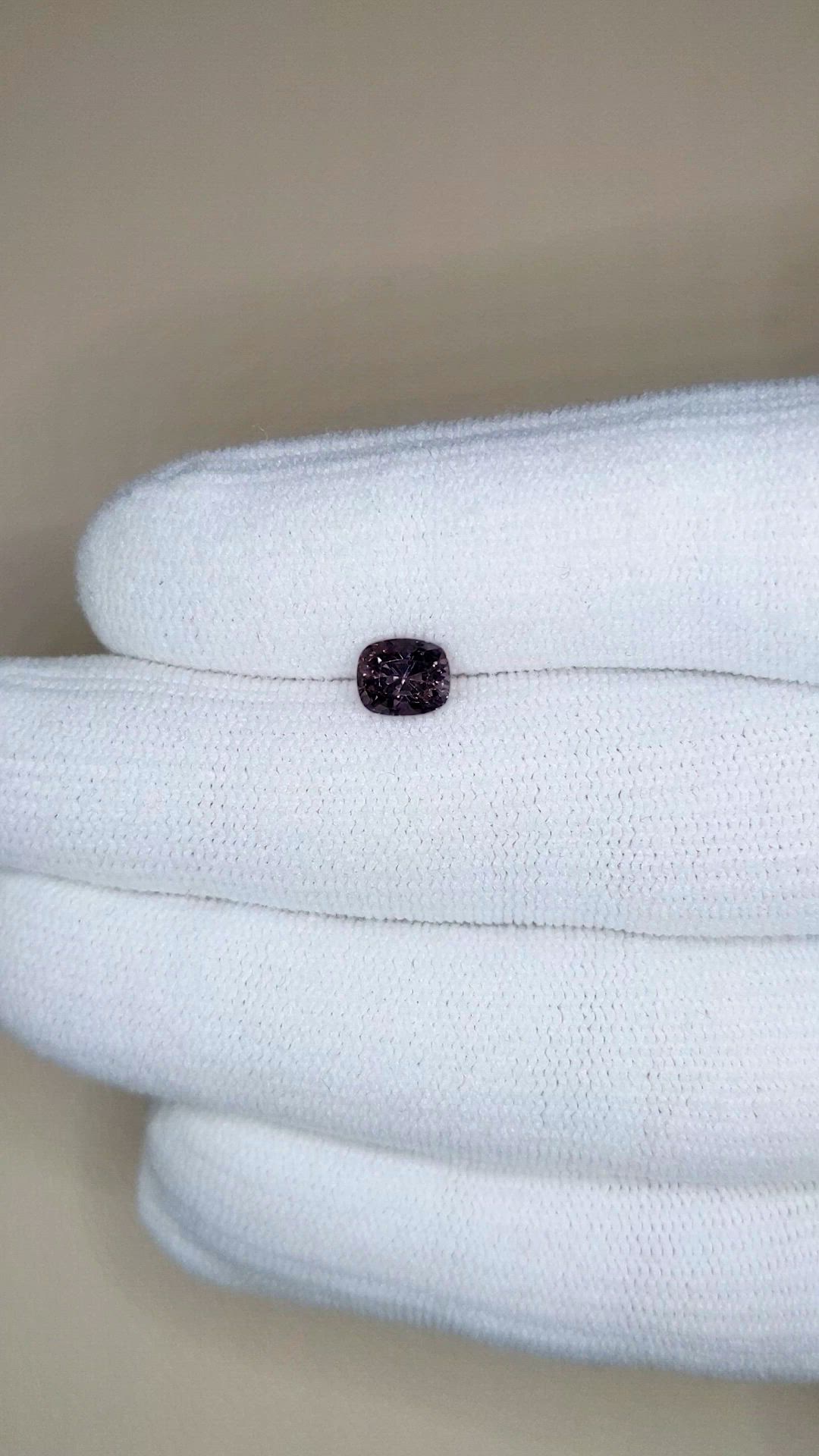 1.22 Ct. Purple Spinel from Burma (Myanmar) Size Video