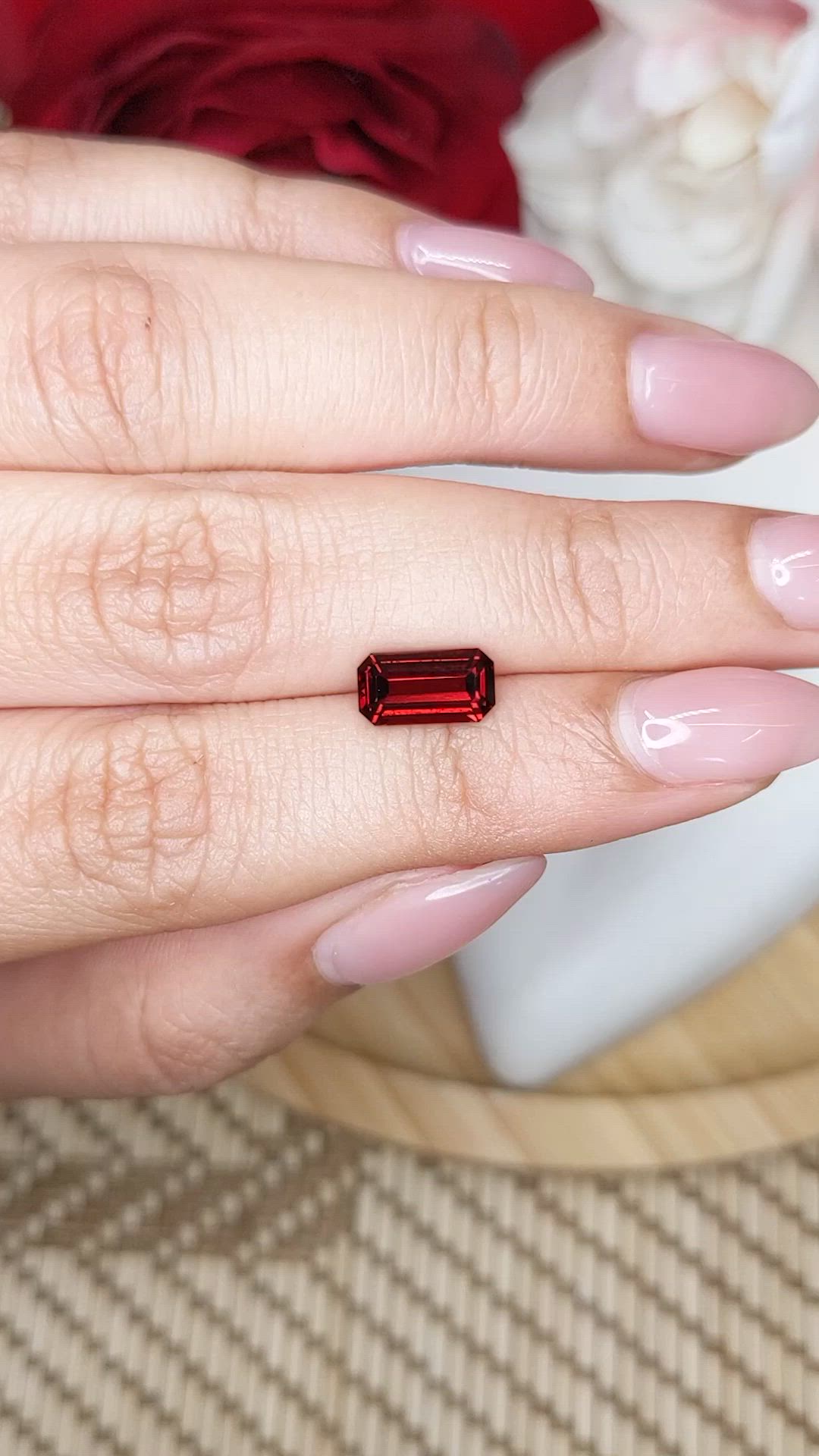 1.94 Ct. Reddish Orange Hessonite Garnet from Madagascar Size Video