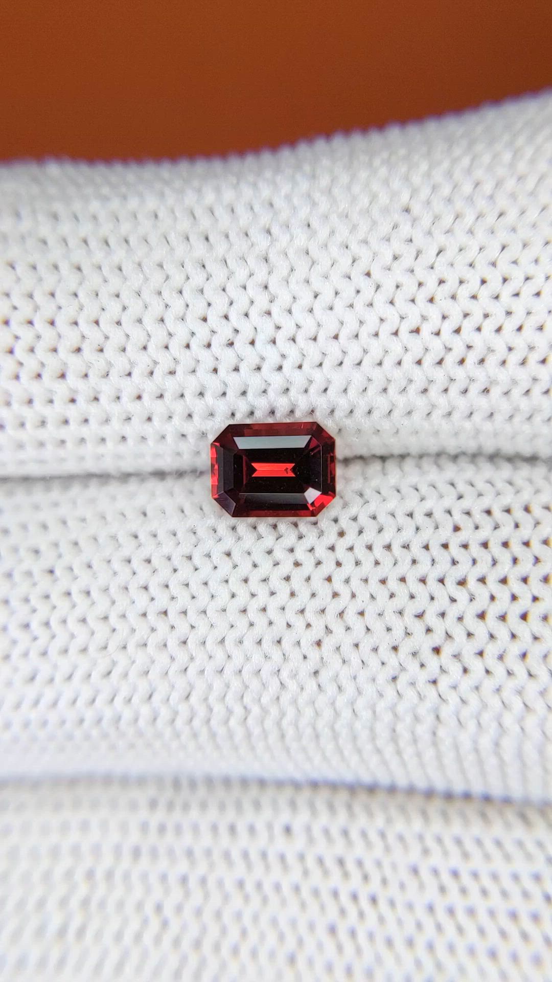 0.98 Ct. Reddish Orange Hessonite Garnet from Madagascar Size Video