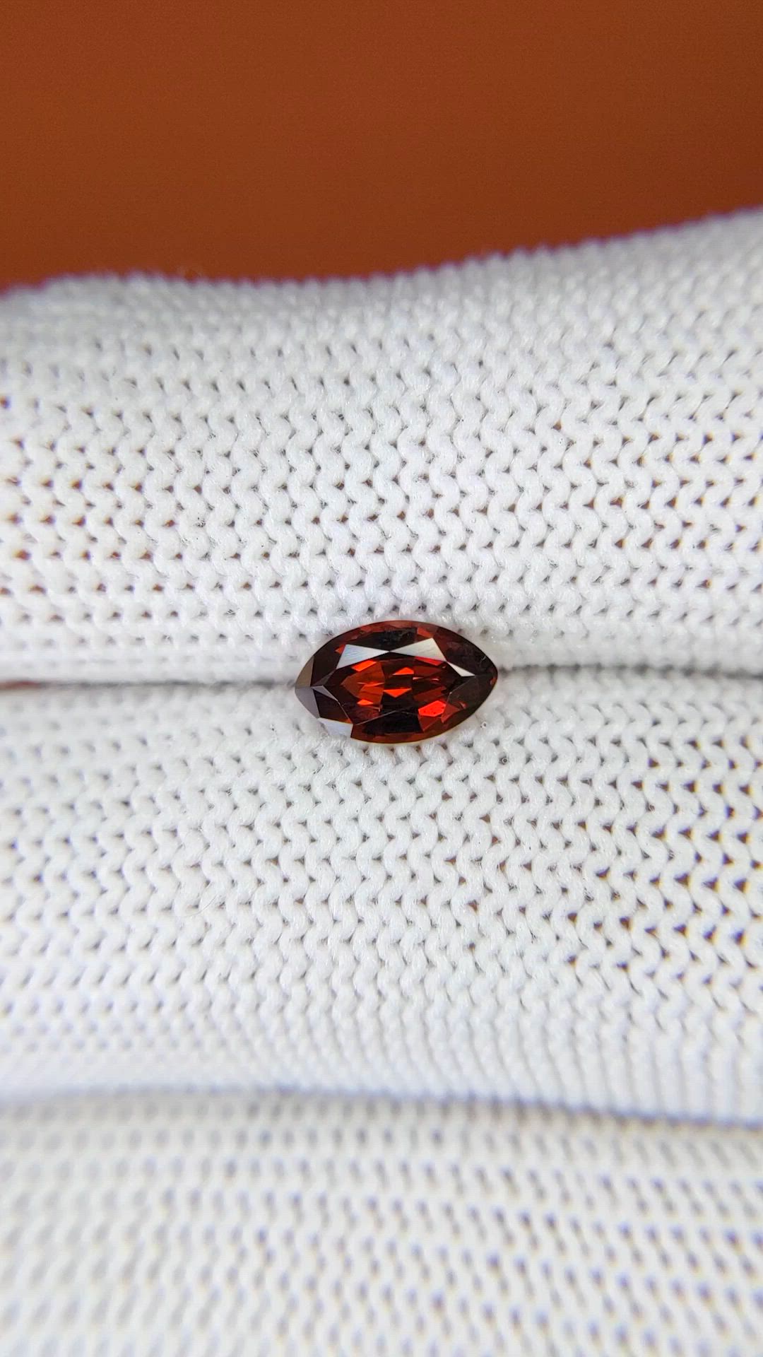 0.96 Ct. Reddish Orange Hessonite Garnet from Madagascar Size Video