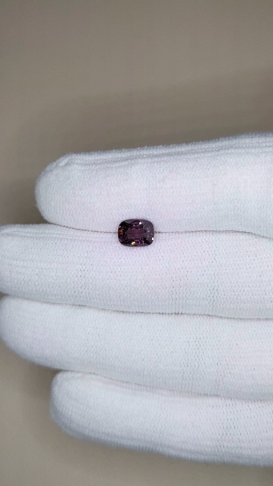 1.30 Ct. Pinkish Purple Spinel from Burma (Myanmar) Size Video