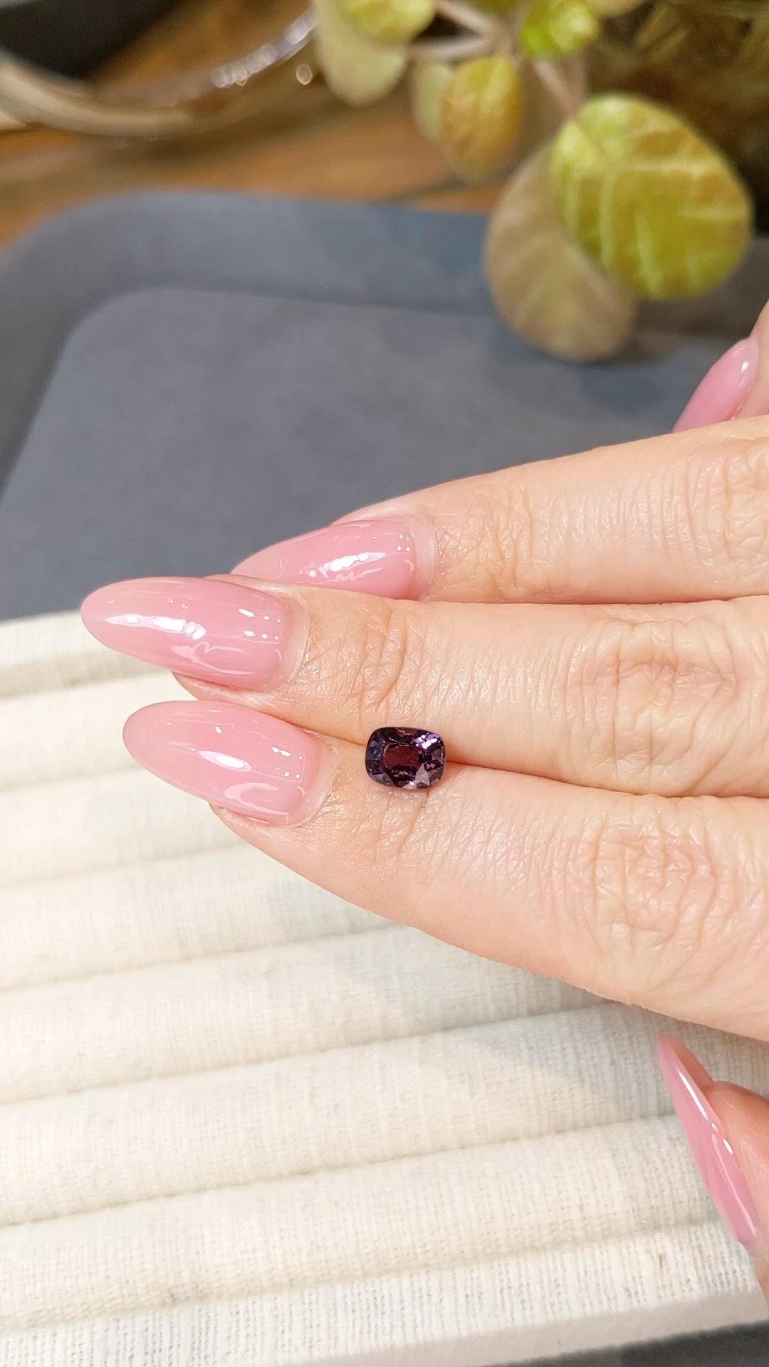 1.30 Ct. Pinkish Purple Spinel from Burma (Myanmar) Size Video