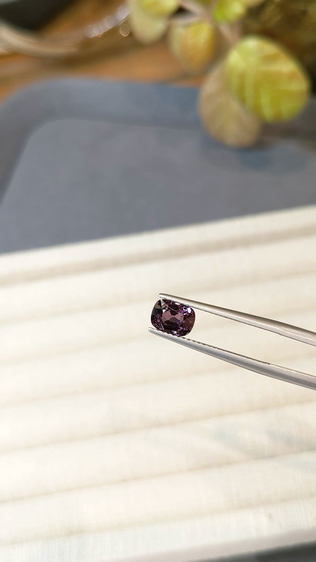 1.30 Ct. Pinkish Purple Spinel from Burma (Myanmar) Size Video