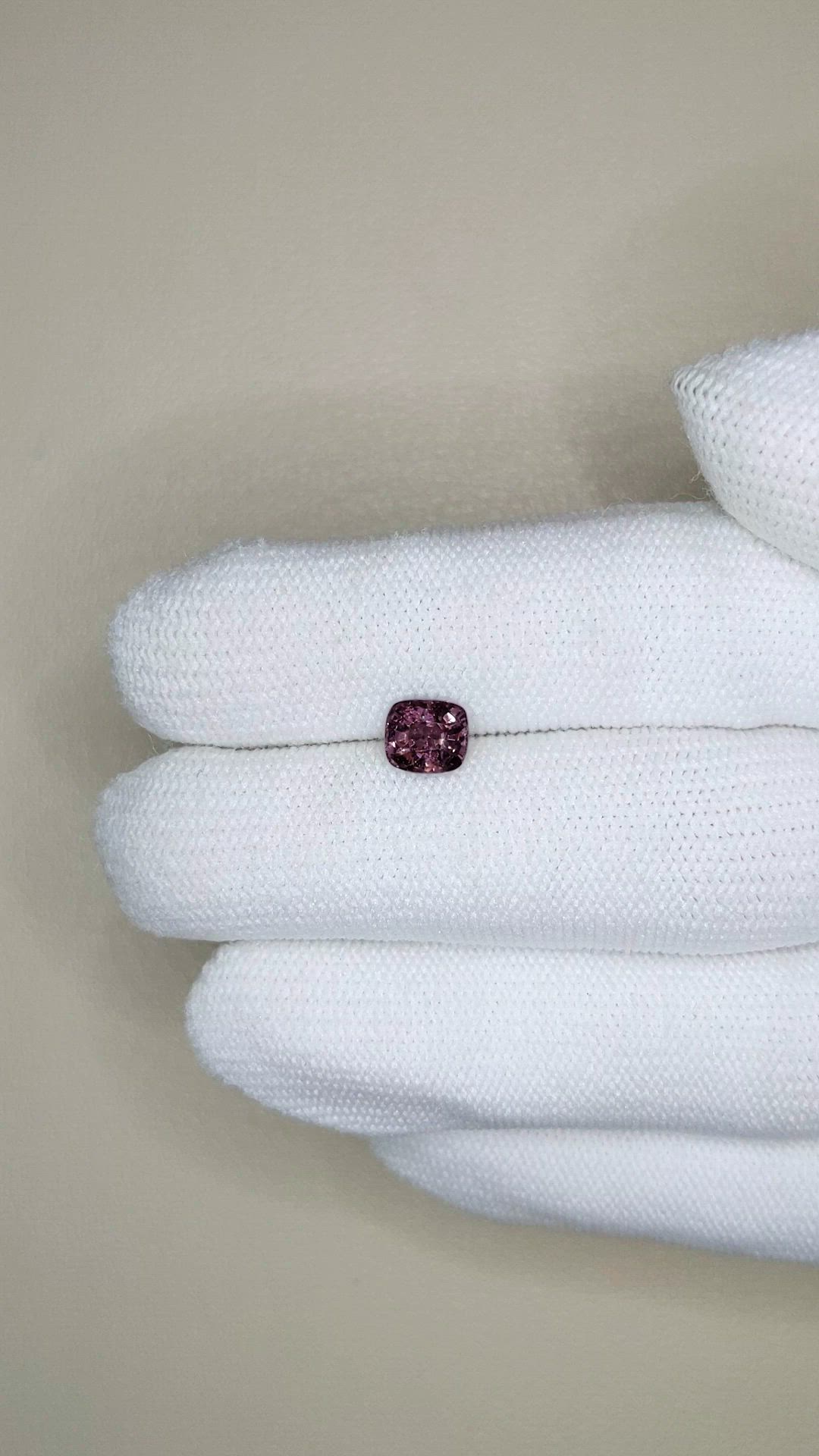 1.06 Ct. Pinkish Purple Spinel from Burma (Myanmar) Size Video