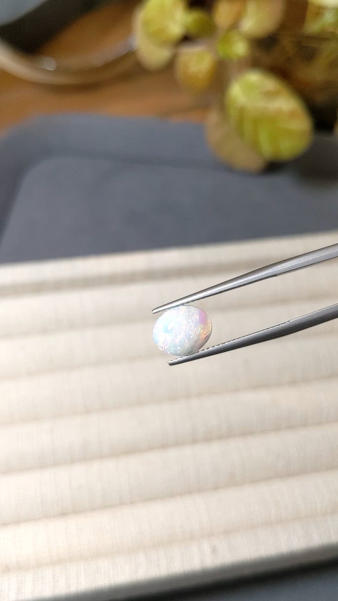 1.88 Ct. Multi Color Cabochon White Opal (Light Opal) from Australia Size Video