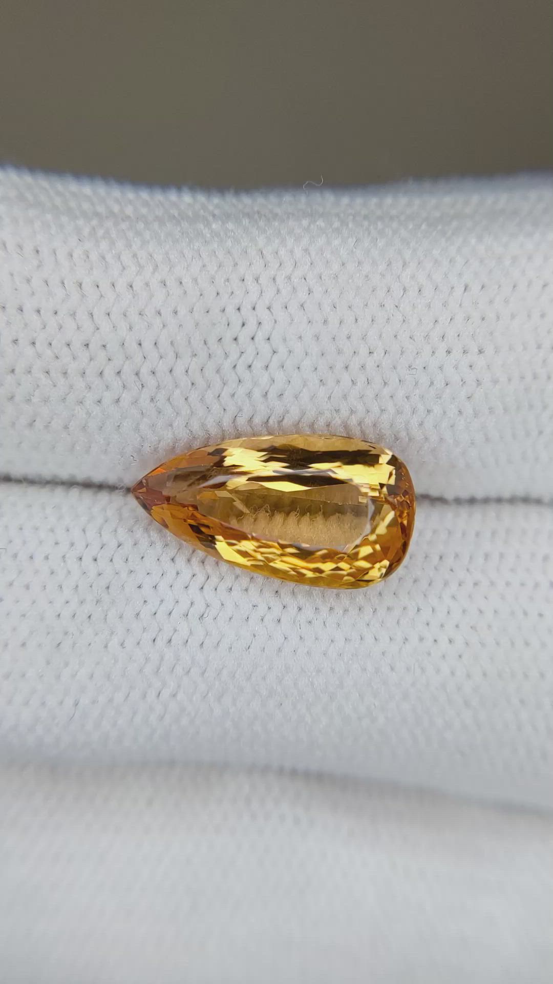4.94 Ct. Yellowish Orange Precious Topaz from Brazil Size Video