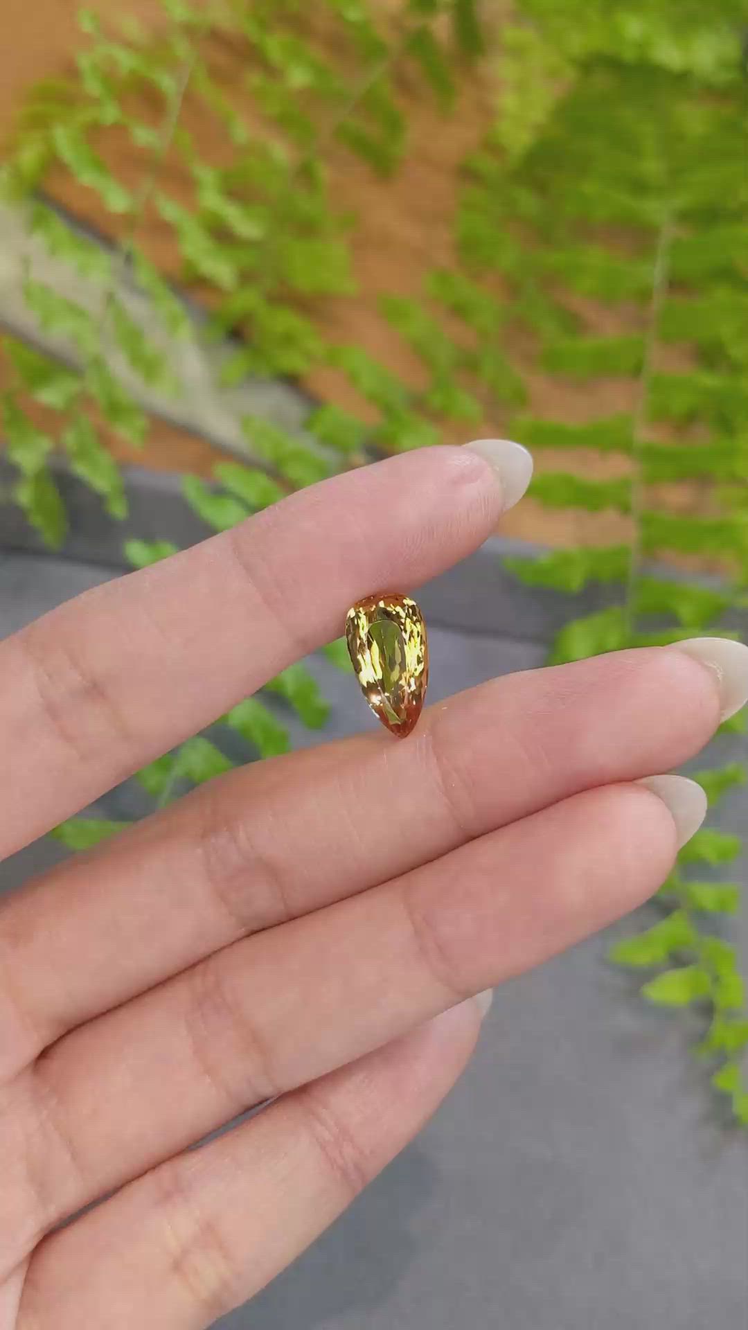 4.94 Ct. Yellowish Orange Precious Topaz from Brazil Size Video