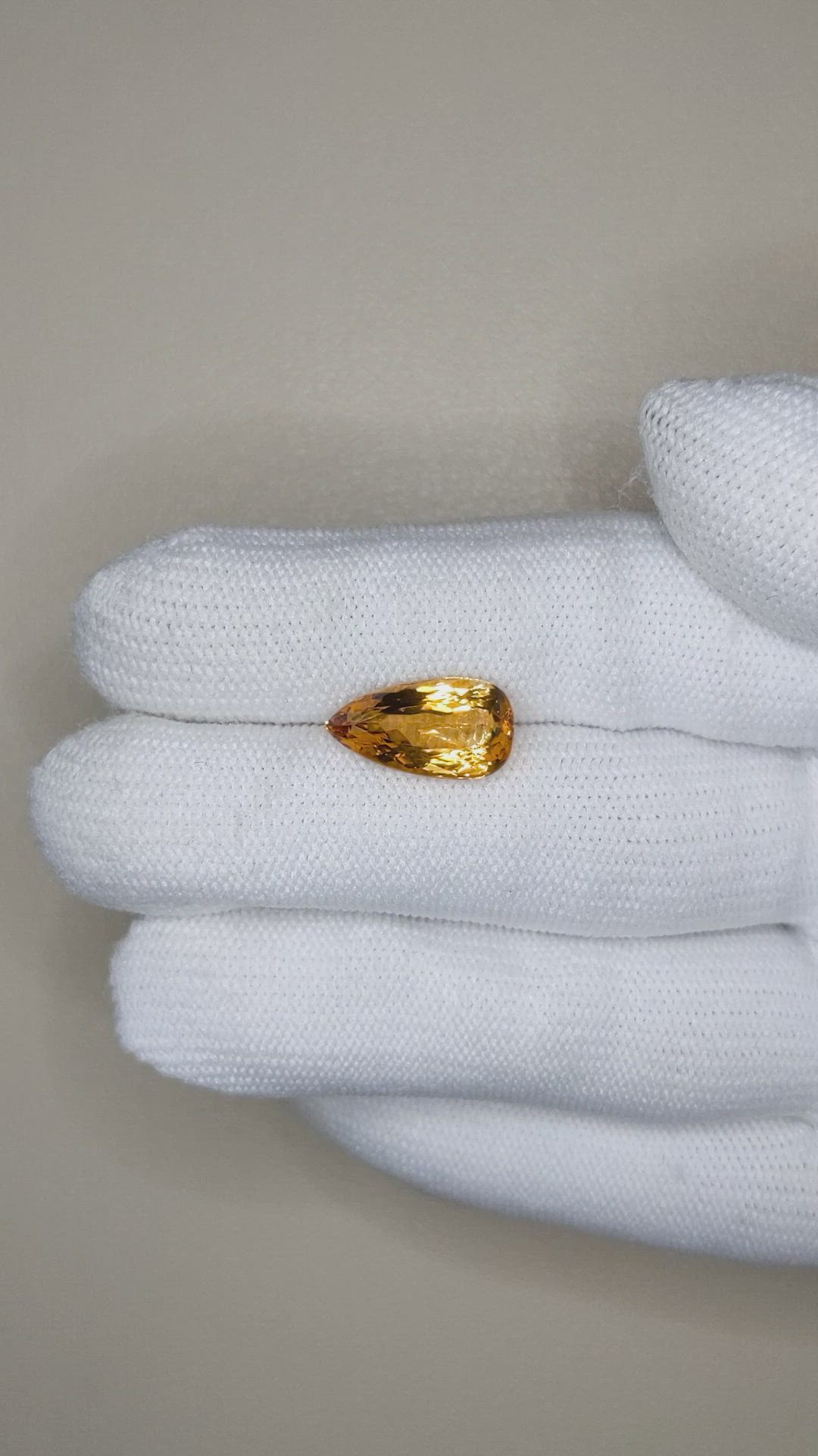 4.94 Ct. Yellowish Orange Precious Topaz from Brazil Size Video