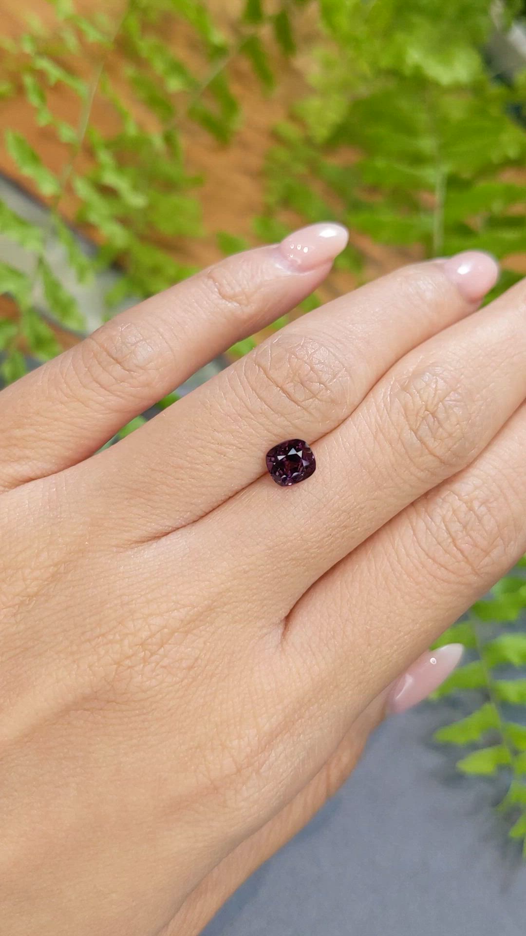 1.08 Ct. Purple Spinel from Burma (Myanmar) Size Video