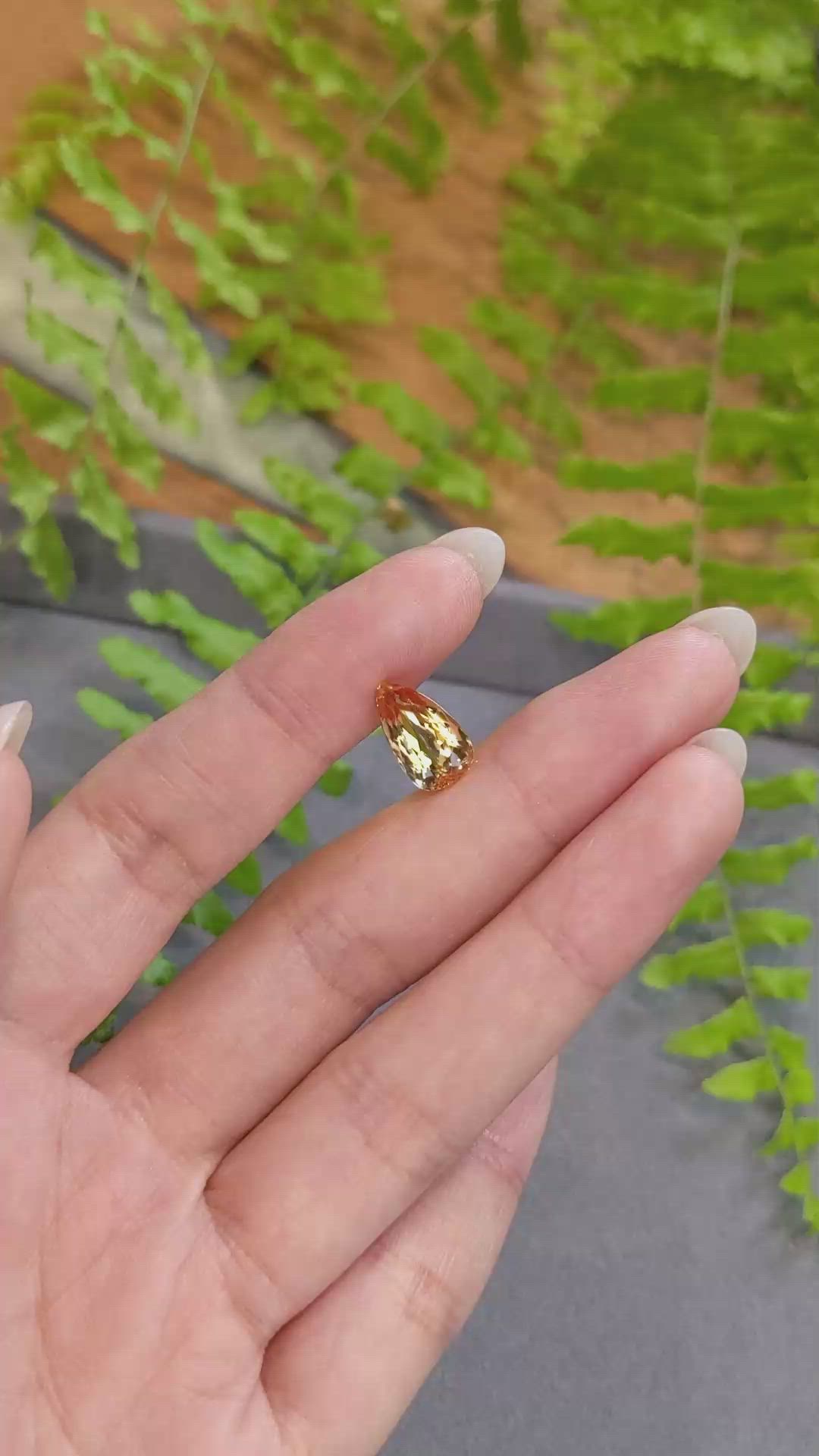 4.30 Ct. Yellowish Orange Precious Topaz from Brazil Size Video