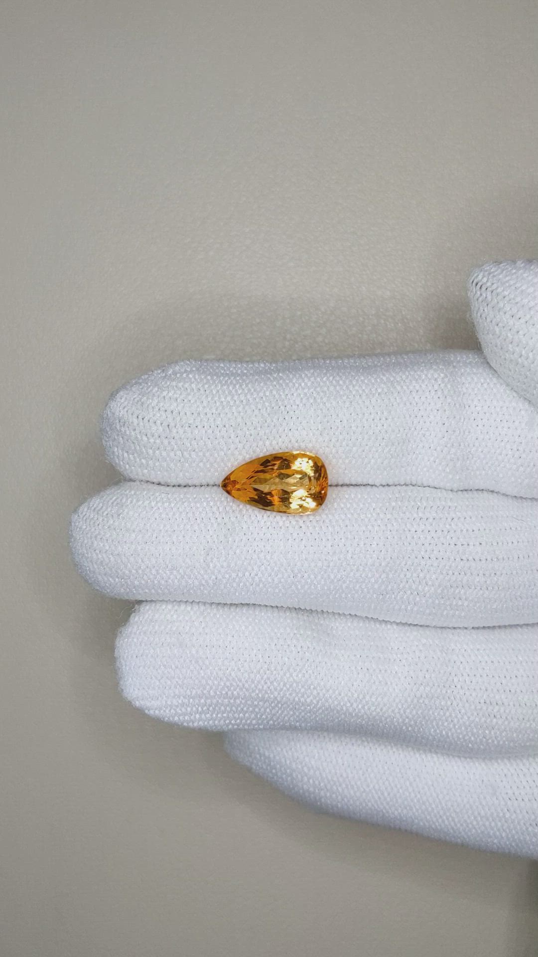 4.30 Ct. Yellowish Orange Precious Topaz from Brazil Size Video