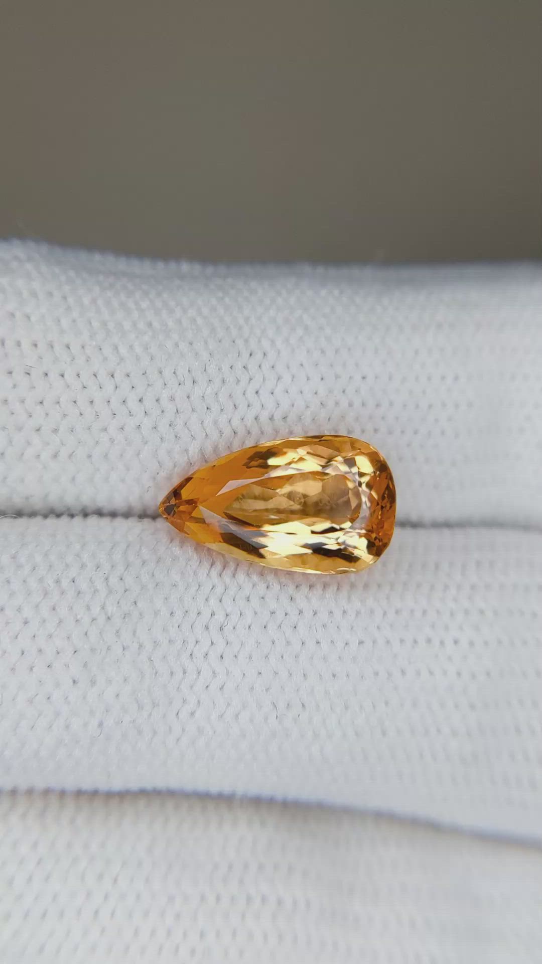4.30 Ct. Yellowish Orange Precious Topaz from Brazil Size Video