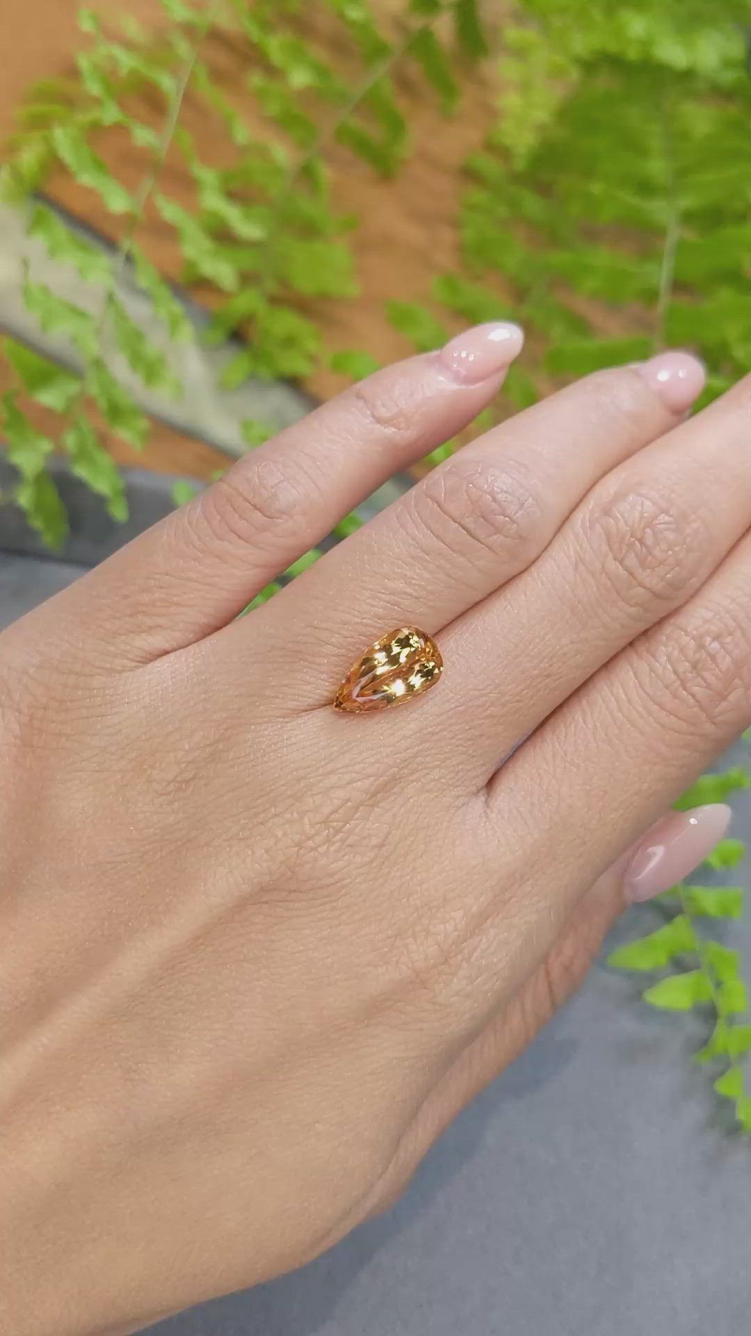 4.30 Ct. Yellowish Orange Precious Topaz from Brazil Size Video
