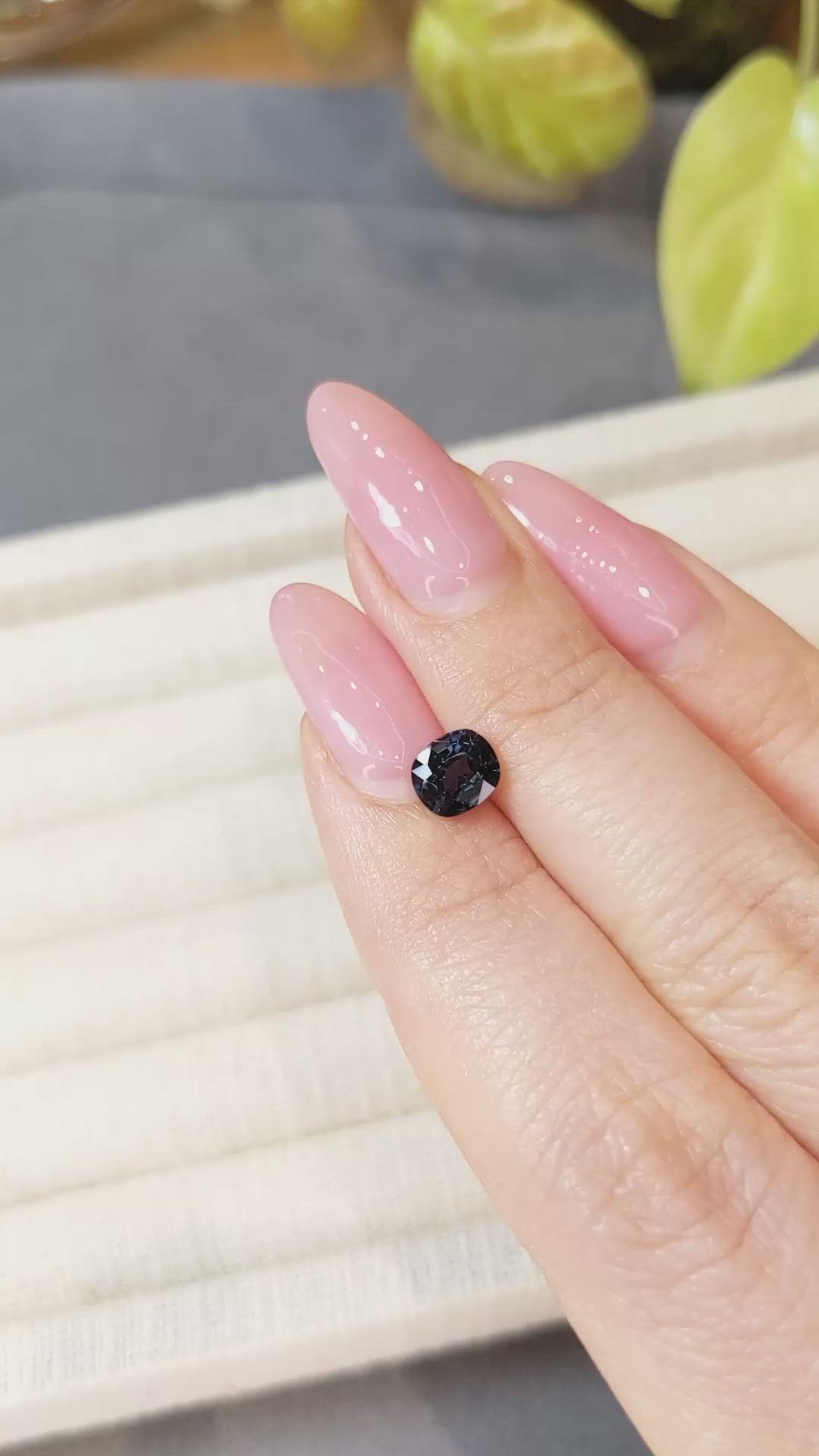 1.12 Ct. Purplish Blue Spinel from Burma (Myanmar) Size Video