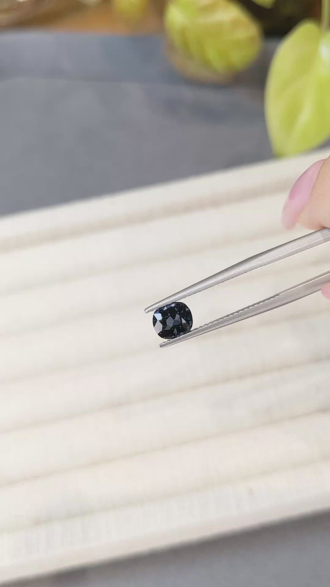 1.12 Ct. Purplish Blue Spinel from Burma (Myanmar) Size Video