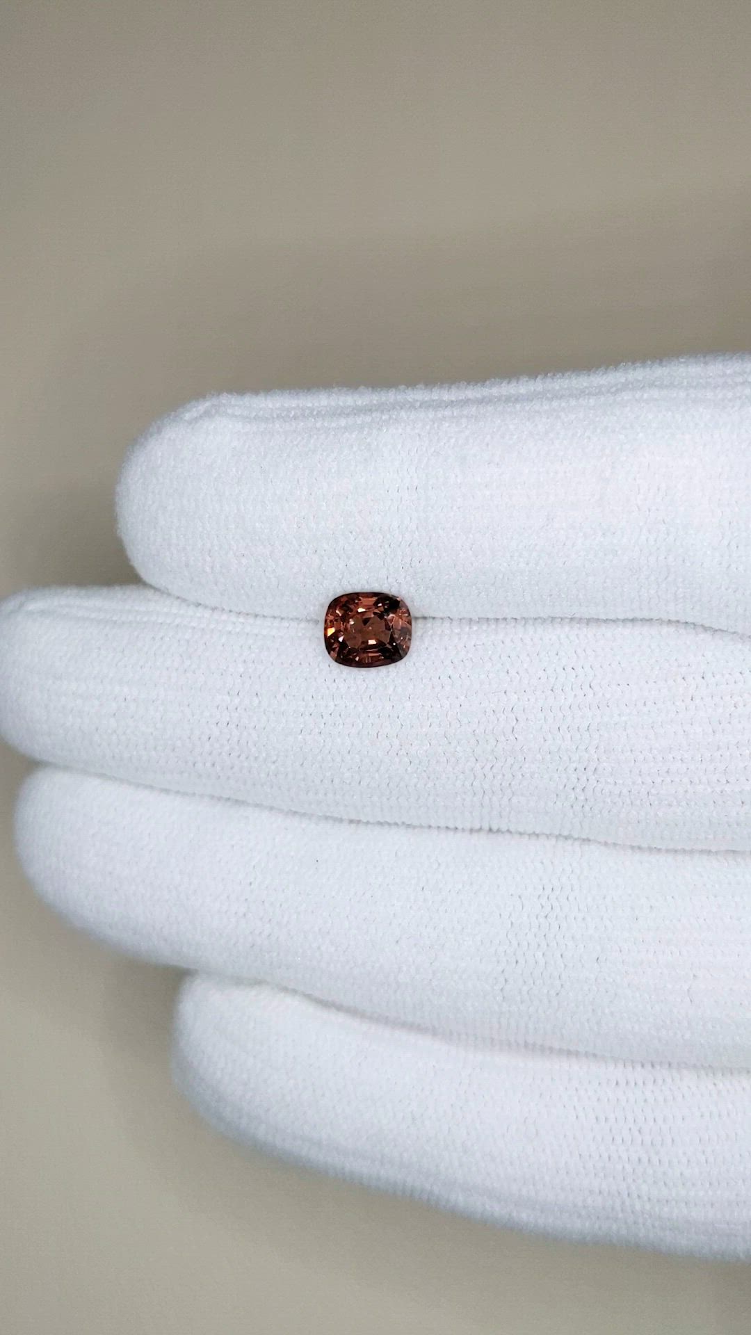1.08 Ct. Orangish Red Spinel from Burma (Myanmar) Size Video