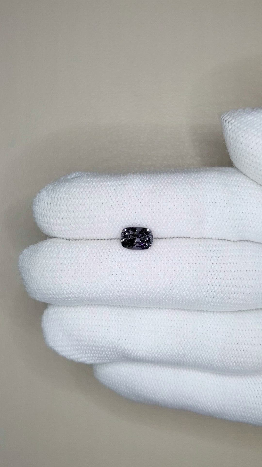 1.48 Ct. Grey Spinel from Burma (Myanmar) Size Video