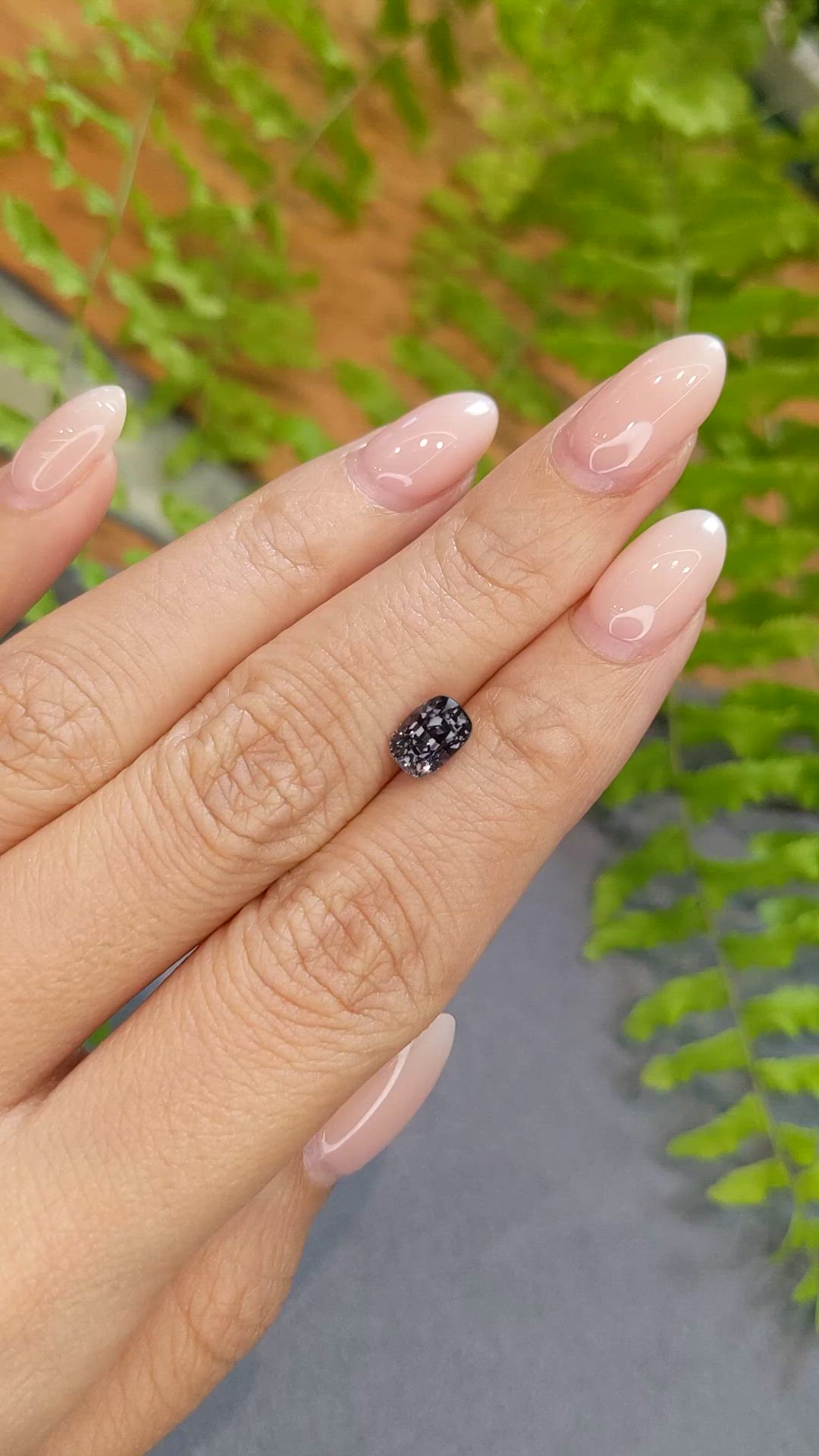 1.48 Ct. Grey Spinel from Burma (Myanmar) Size Video