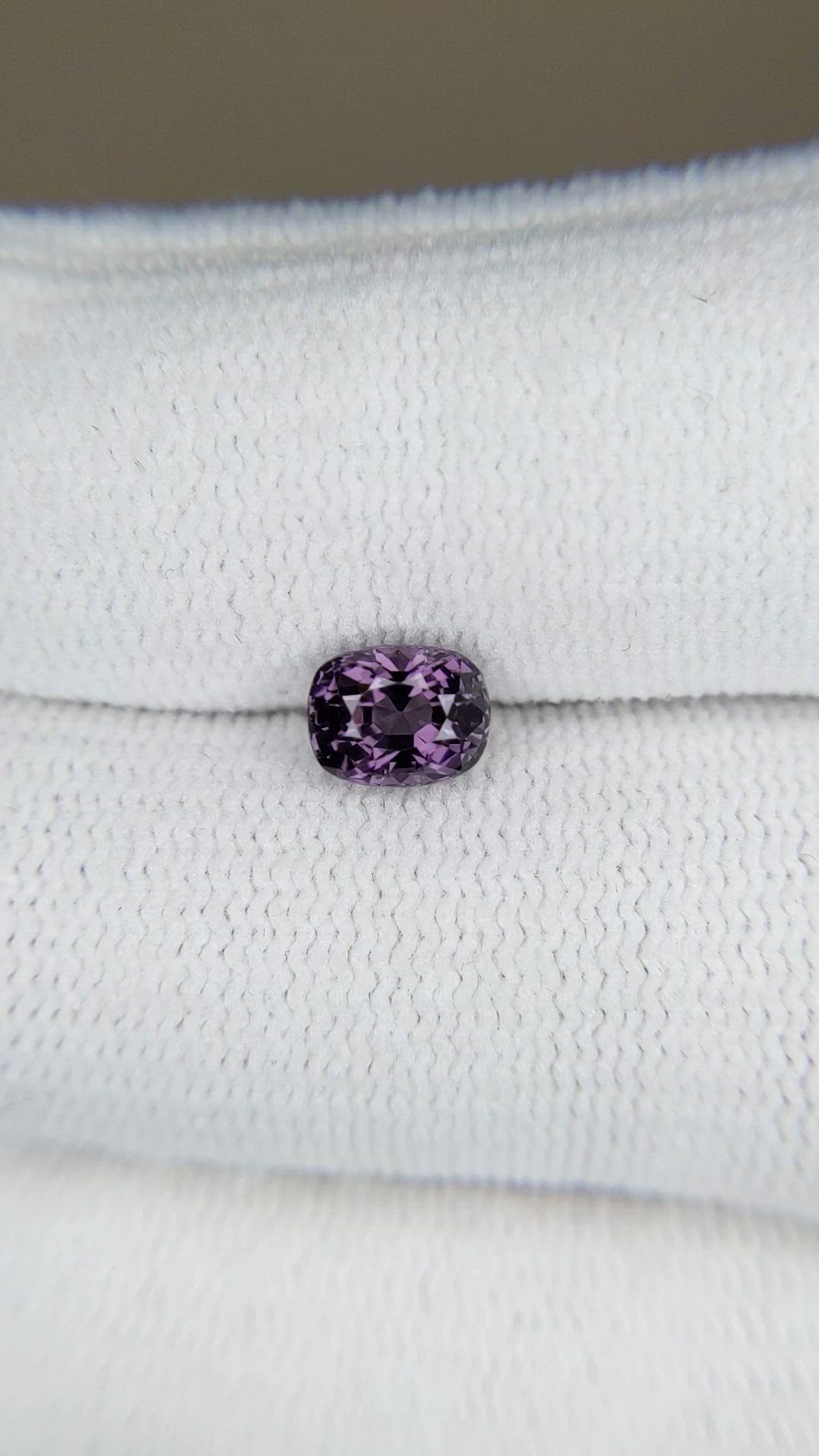 1.15 Ct. Purple Spinel from Burma (Myanmar) Size Video