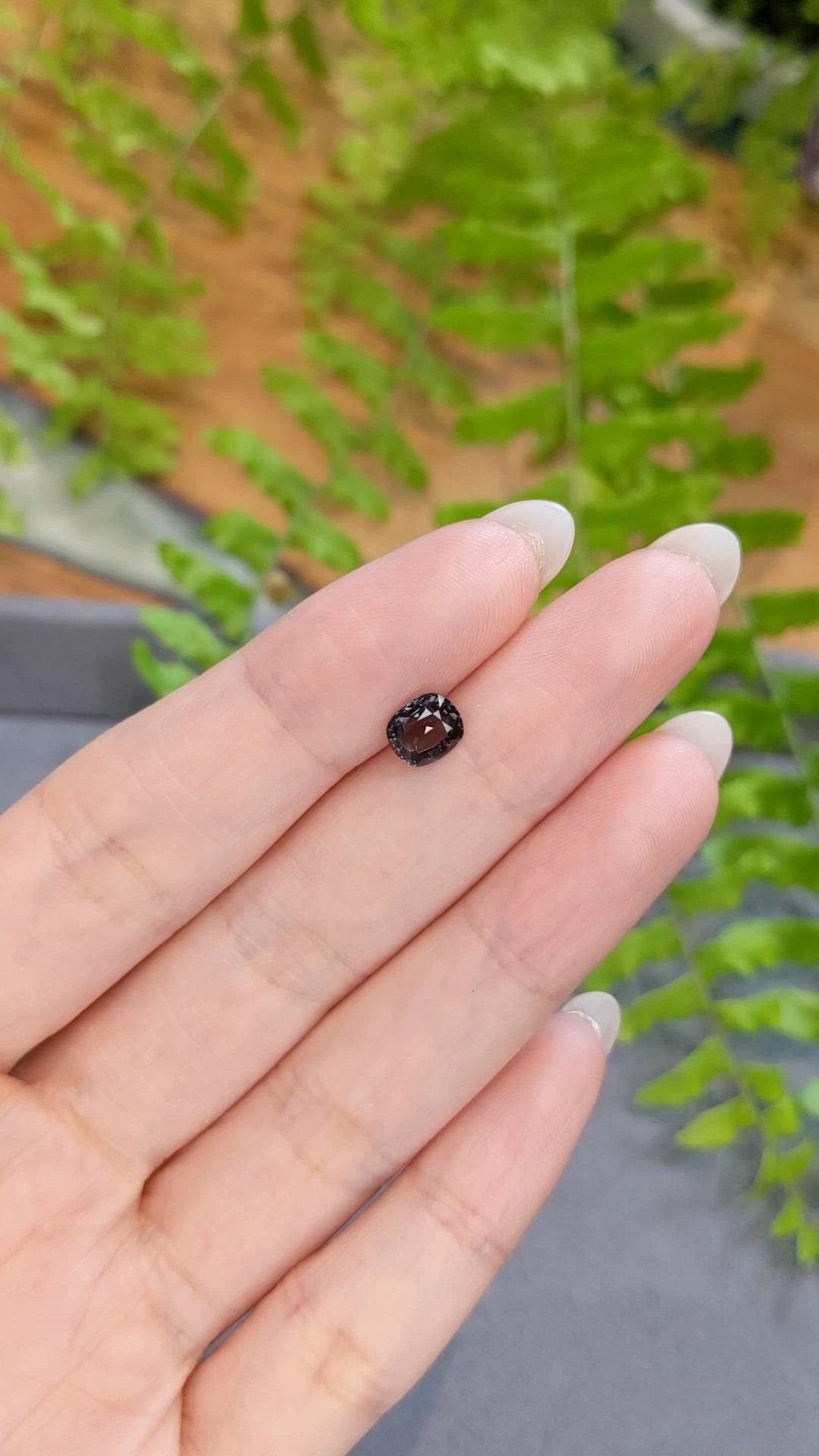 1.05 Ct. Grey Spinel from Burma (Myanmar) Size Video