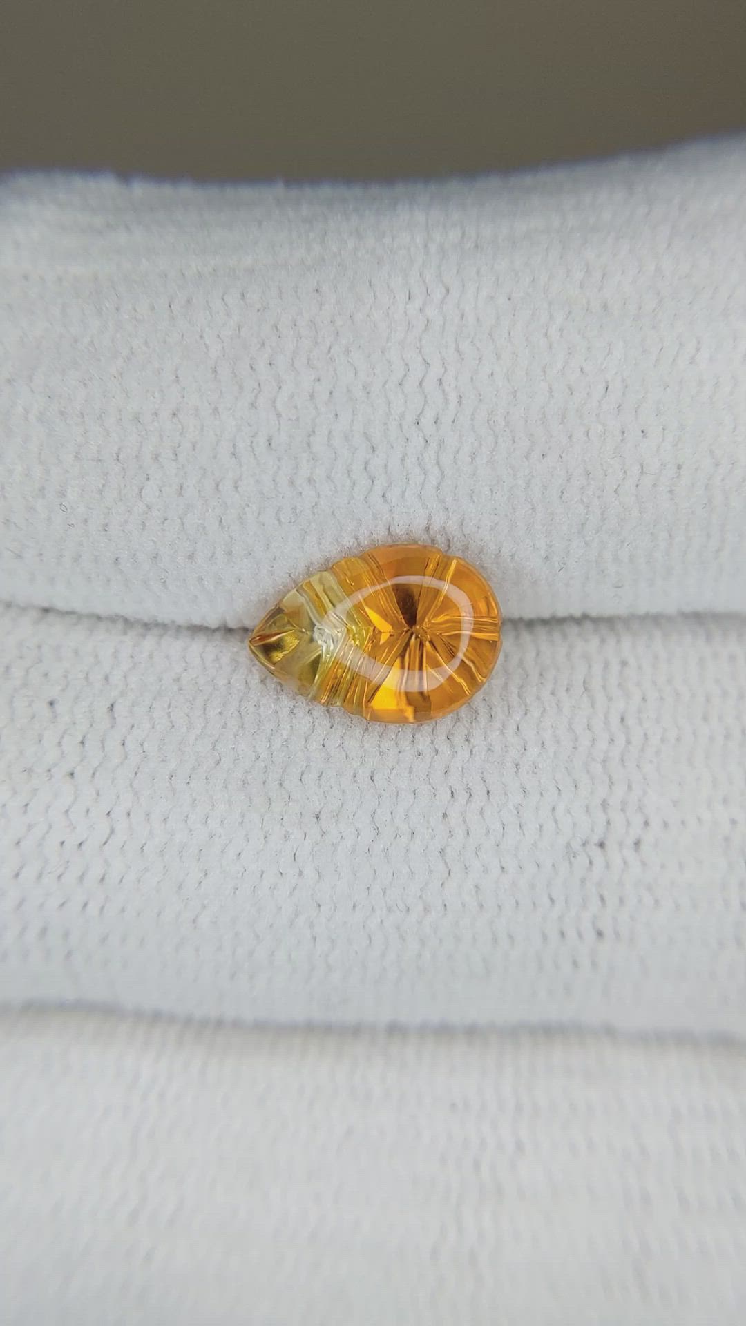 1.89 Ct. Yellowish Orange Citrine from Brazil Size Video