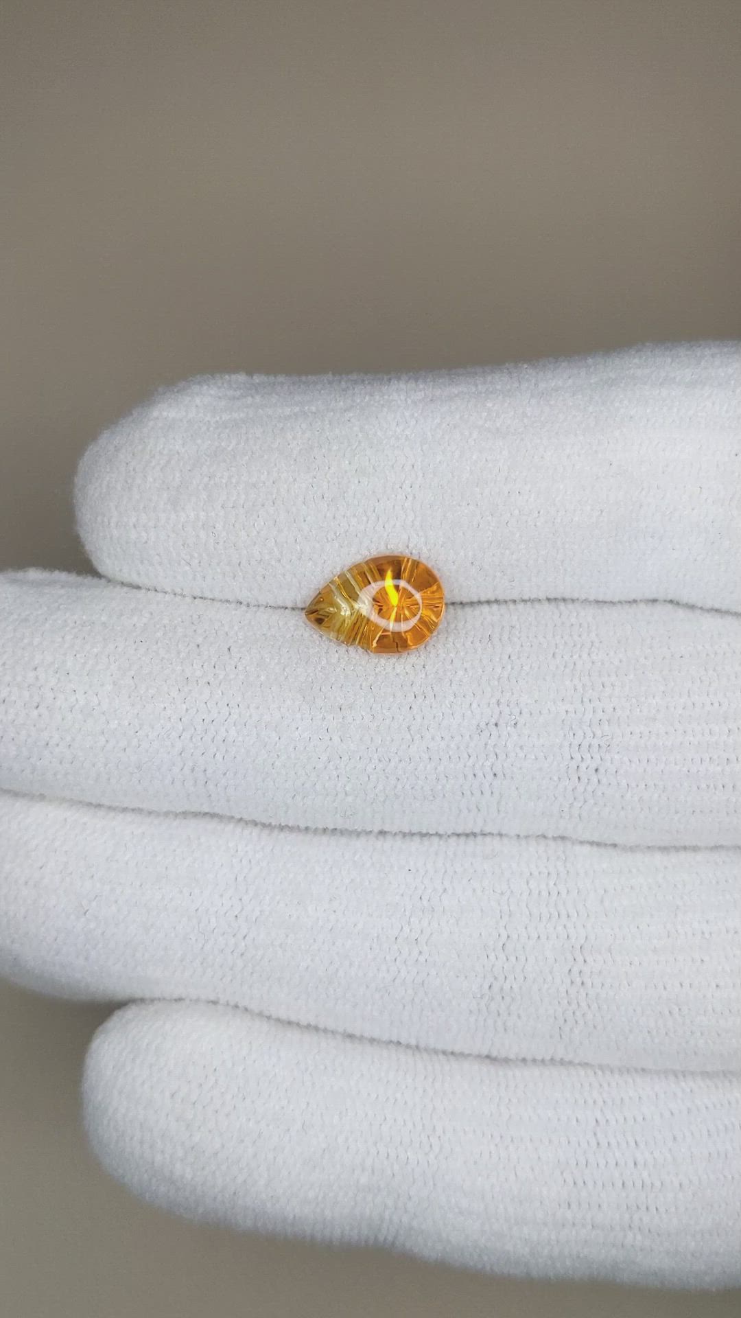 1.89 Ct. Yellowish Orange Citrine from Brazil Size Video
