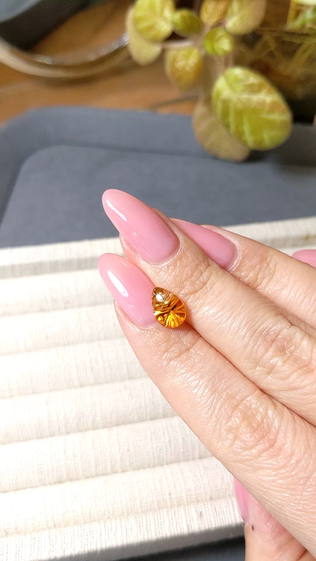 1.89 Ct. Yellowish Orange Citrine from Brazil Size Video